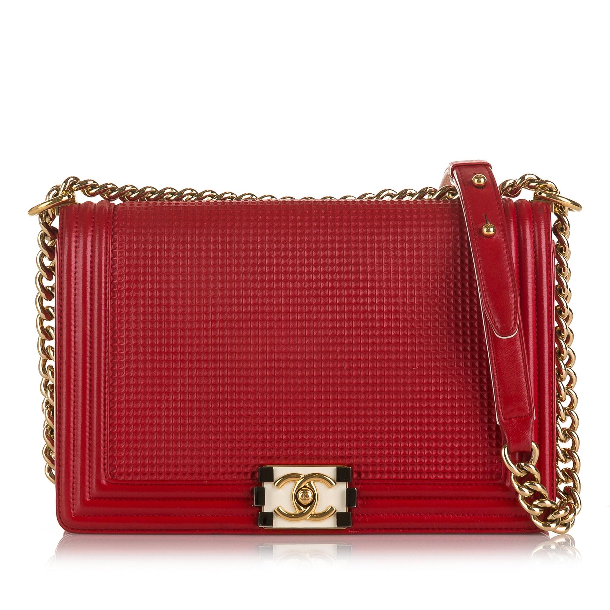 Chanel Embossed Cube Boy Flap SHG-FAdspW Handbag