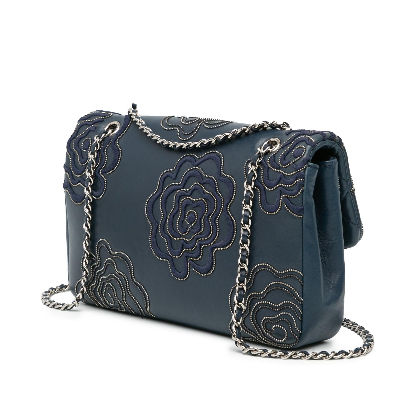 Chanel Embroidered Lambskin Camellia Follies Flap SHG-TIIm4n Handbag