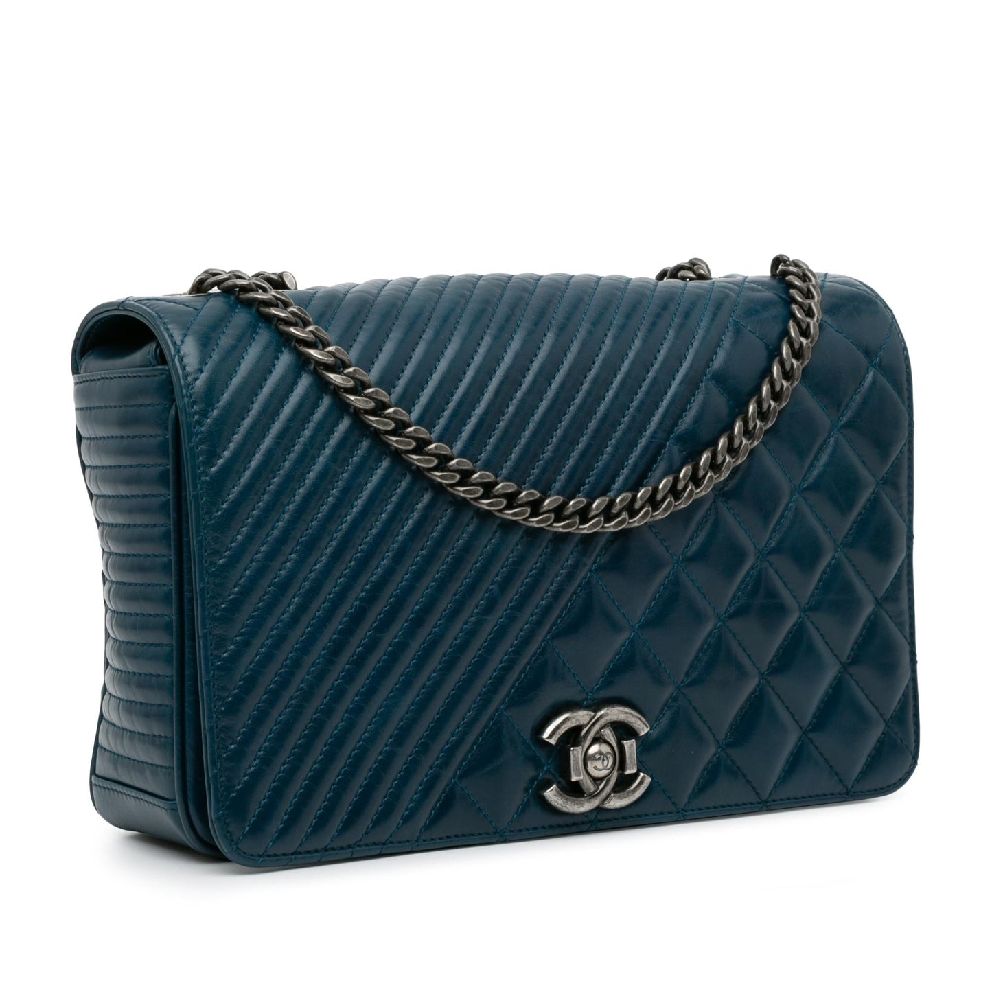 Chanel Glazed Calfskin Coco Boy Flap SHG-VShXU8 Handbag