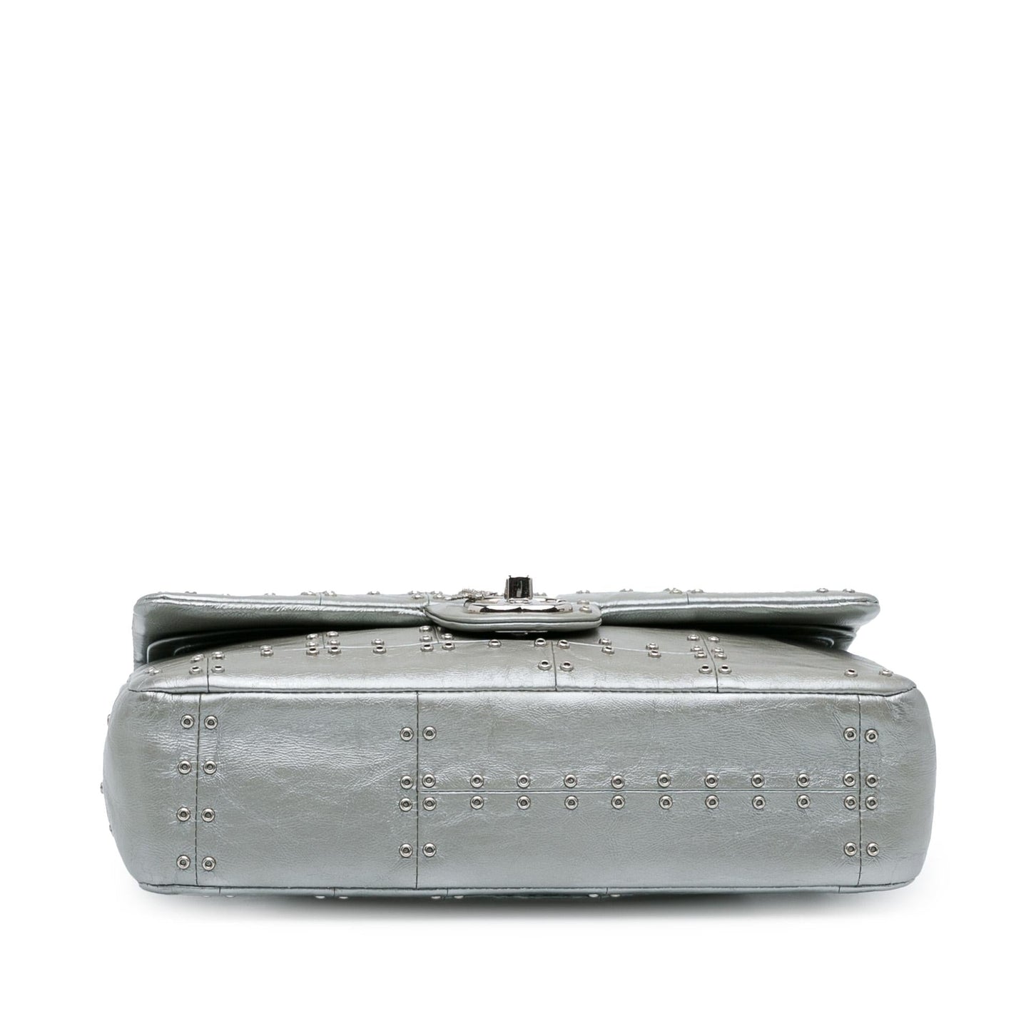 Chanel Medium Glazed Calfskin Grommet Embellished Airline Double Flap (SHG-3ngMjI)
