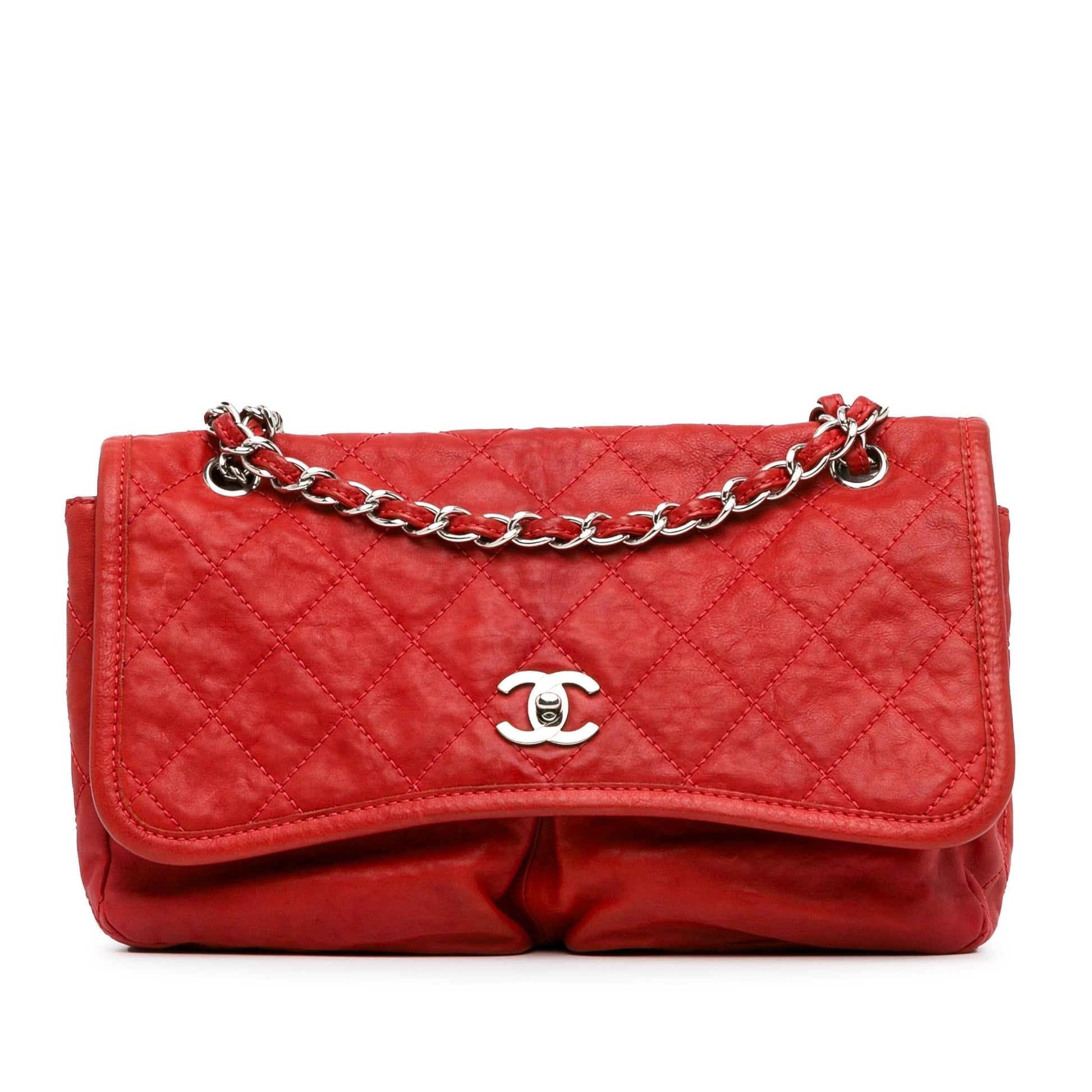 Chanel Medium Grained Calfskin Natural Beauty Flap (Shg-7G4Fur) Bag