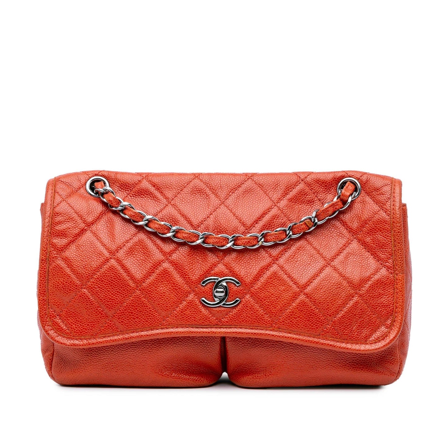 Chanel Grained Calfskin Natural Beauty Flap Handbag Flap 1