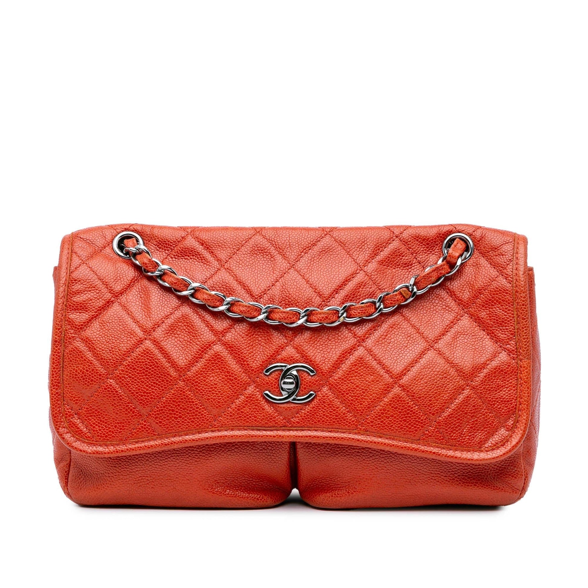 Chanel Grained Calfskin Natural Beauty Flap Handbag Flap 1