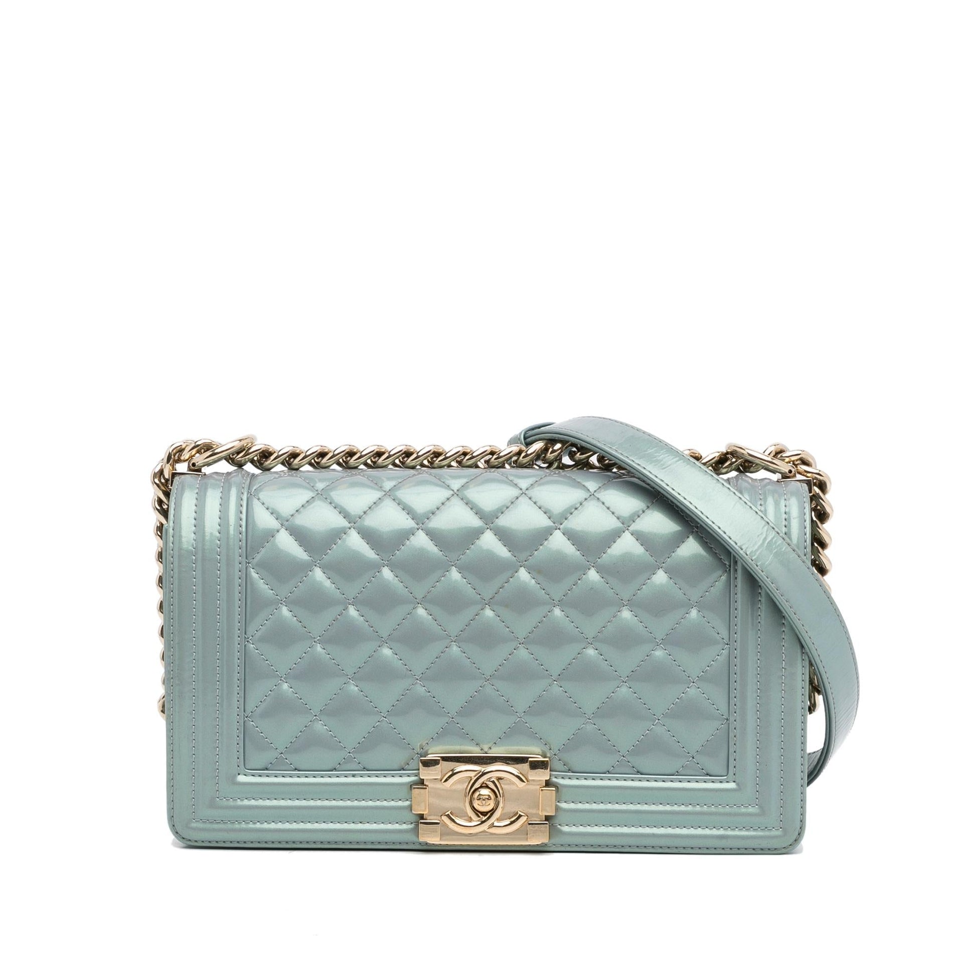 Chanel Iridescent Patent Boy Flap SHG-lOCDFl Handbag