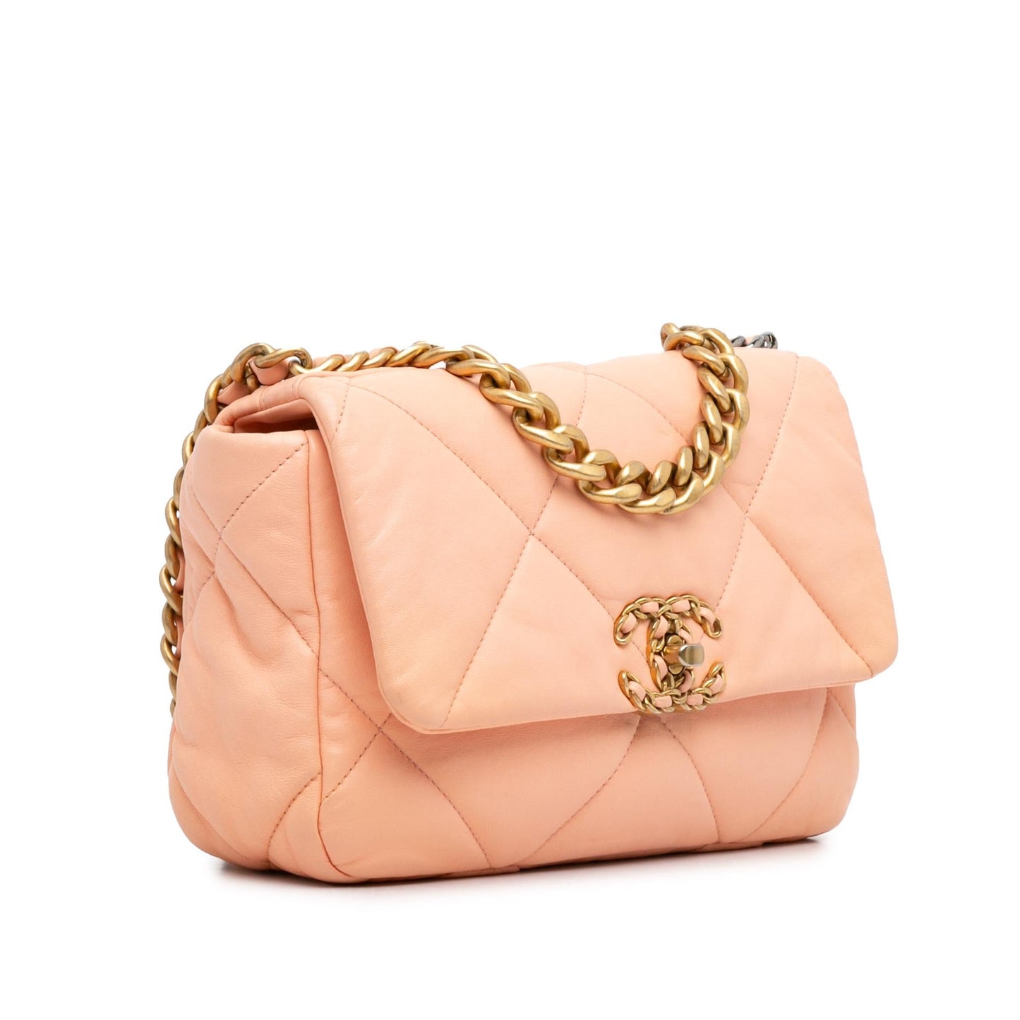 Chanel Lambskin 19 Flap Handbag Shg Wwowud