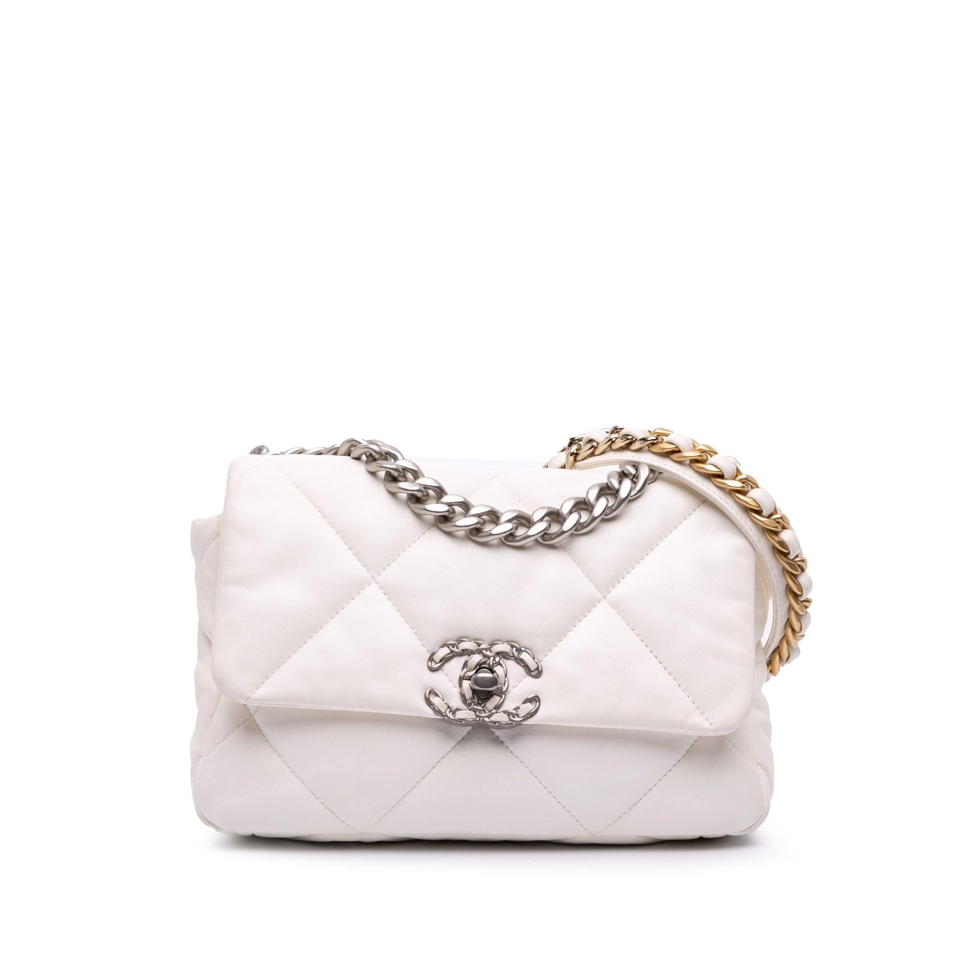 Chanel Lambskin 19 Flap Handbag Flap 5