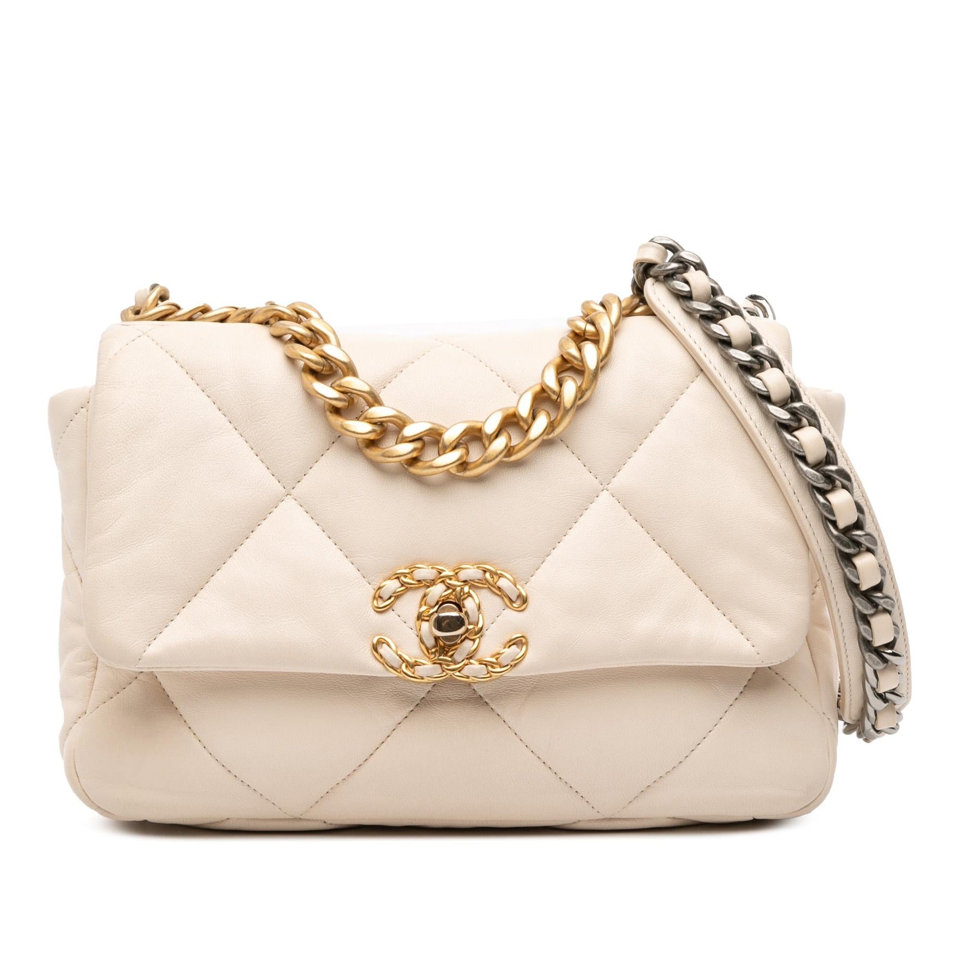 Chanel Lambskin 19 Flap Handbag Flap 6