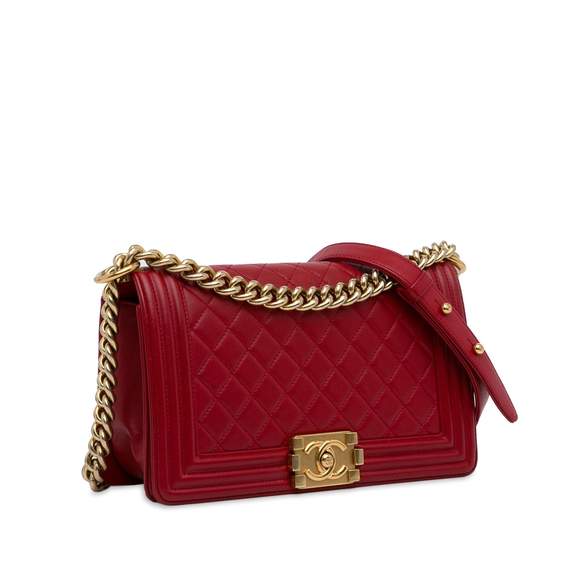 Chanel Lambskin Boy Flap SHG-4DrSly Shoulder Bag