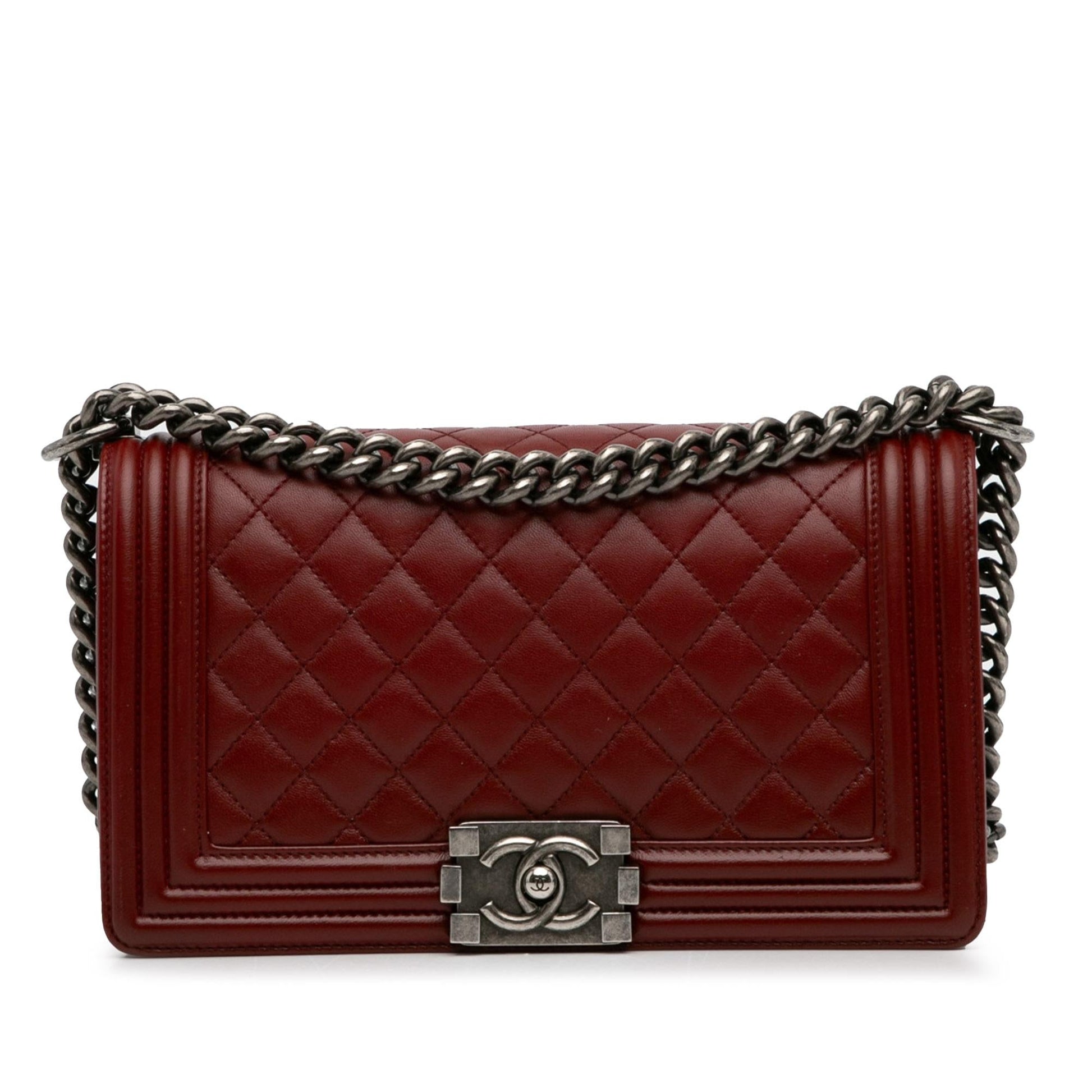 Chanel Medium Lambskin Boy Flap (Shg-Rwjiri) Bag
