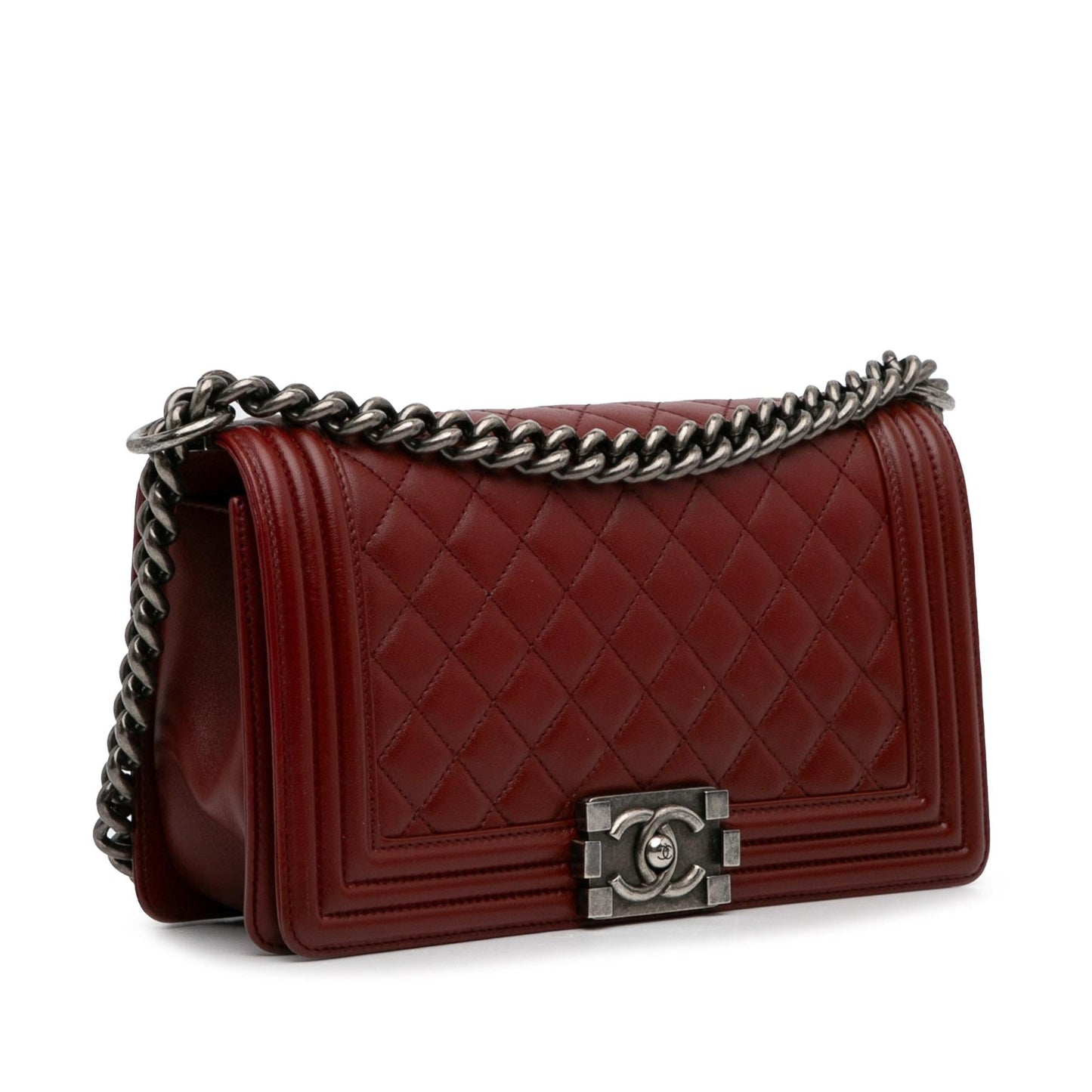 Chanel Medium Lambskin Boy Flap (Shg-Rwjiri) Bag