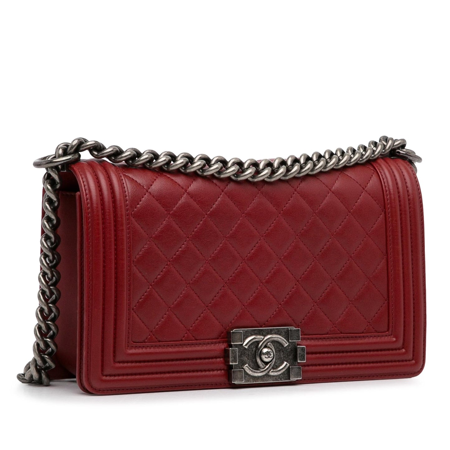 Chanel Medium Lambskin Boy Flap (Shg-A7Taya) Bag