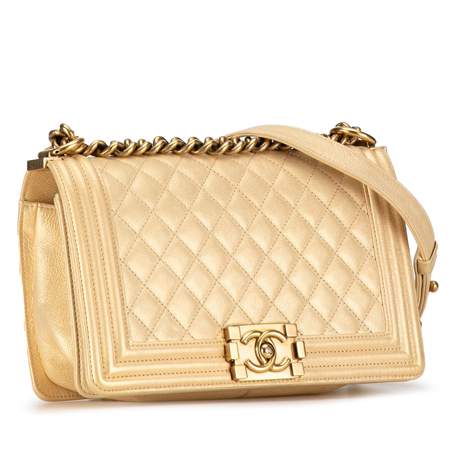 Chanel Lambskin Boy Flap SHG-DlBlUN Handbag