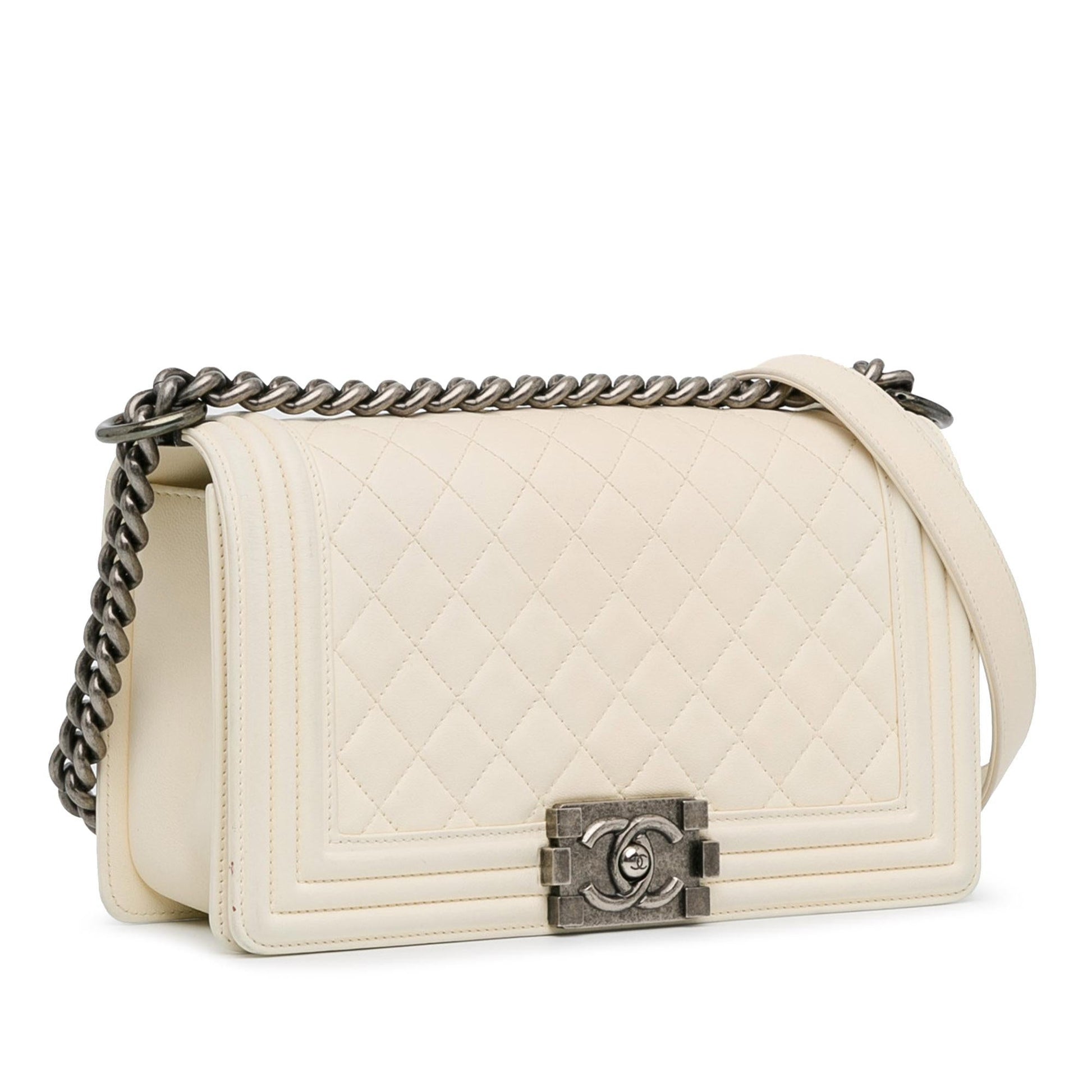 Chanel Medium Lambskin Boy Flap (Shg-Rslykh) Bag