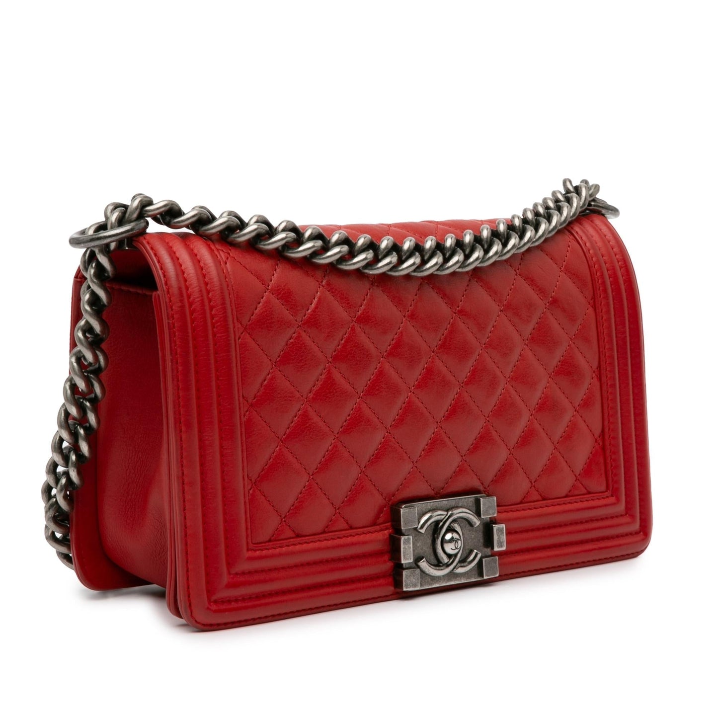 Chanel Medium Lambskin Boy Flap (Shg-Inz5Uj) Bag