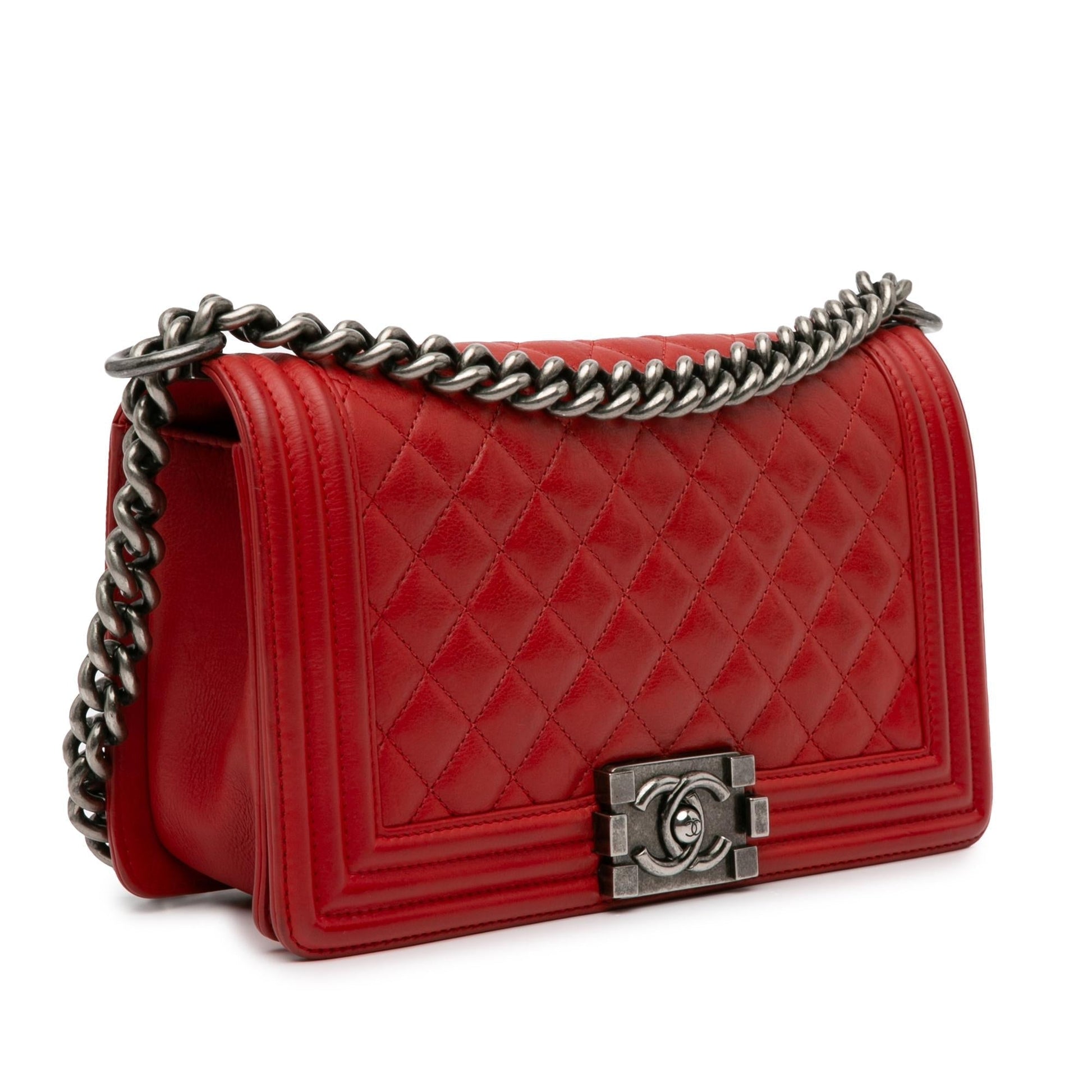 Chanel Medium Lambskin Boy Flap (Shg-Inz5Uj) Bag