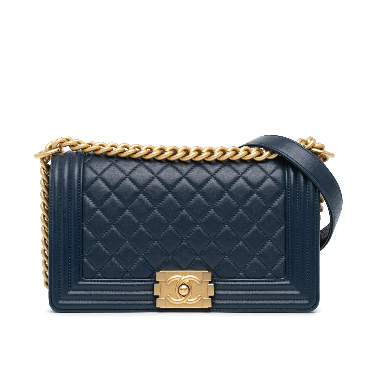 Chanel Lambskin Boy Flap SHG-ocopwr Handbag