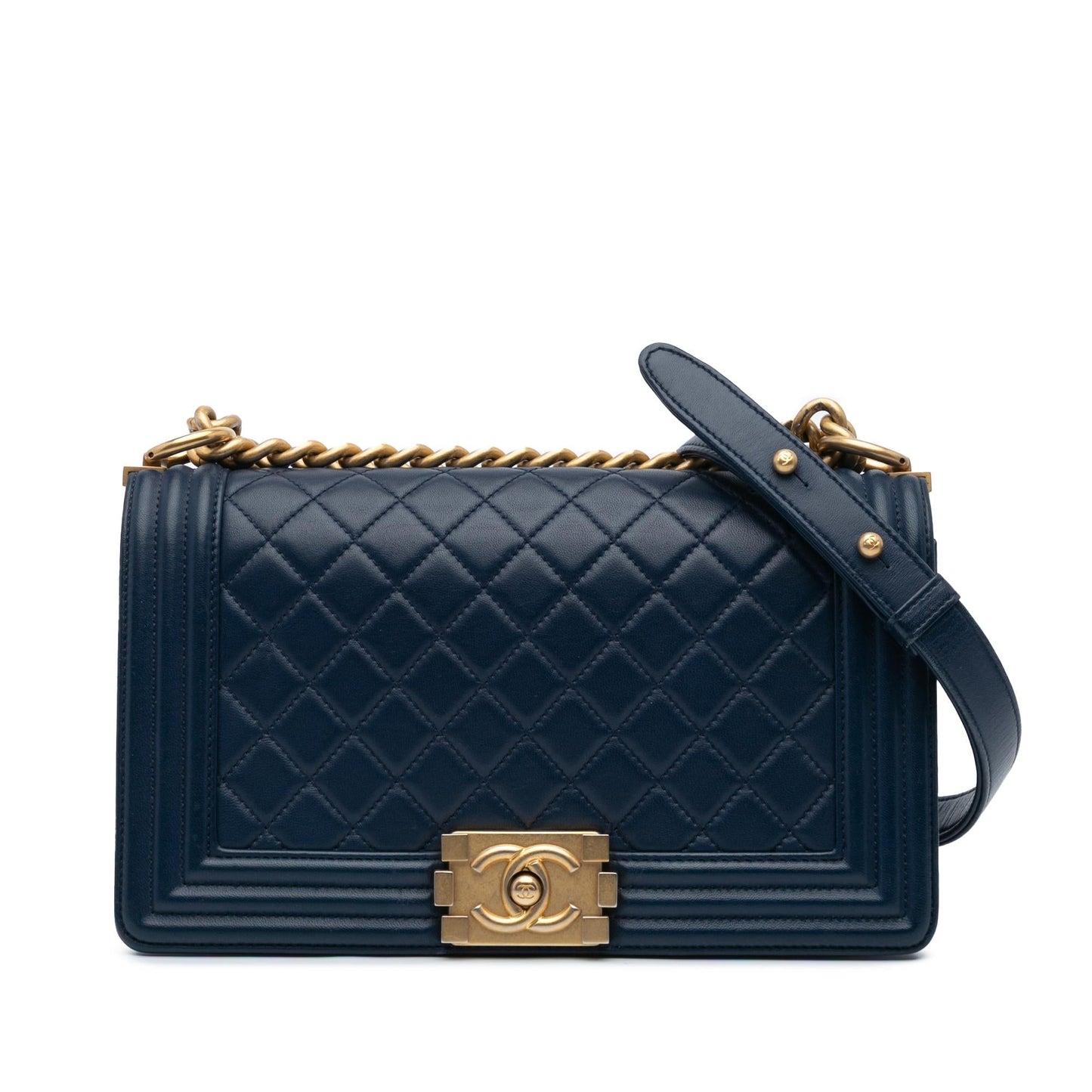 Chanel Lambskin Boy Flap Handbag Boy Flap