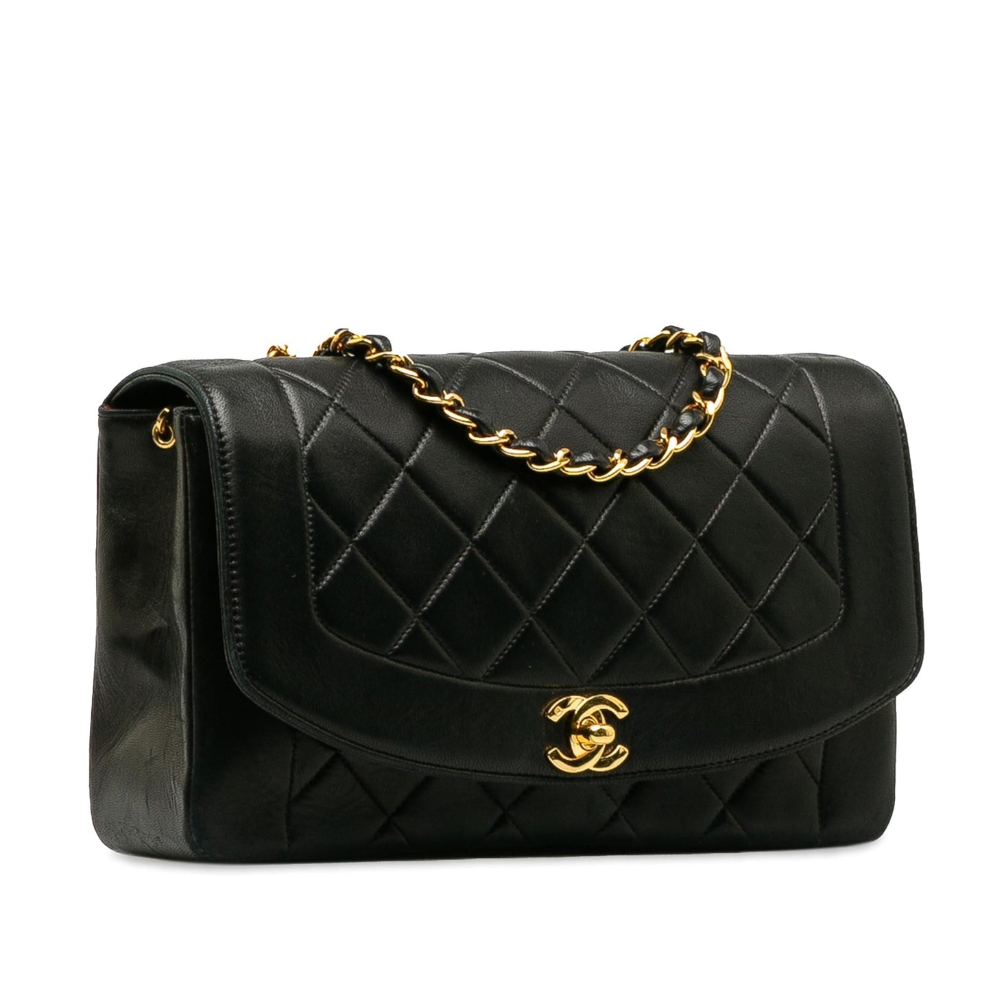 Chanel Medium Lambskin Diana Flap (Shg-Ckvsgc) Bag