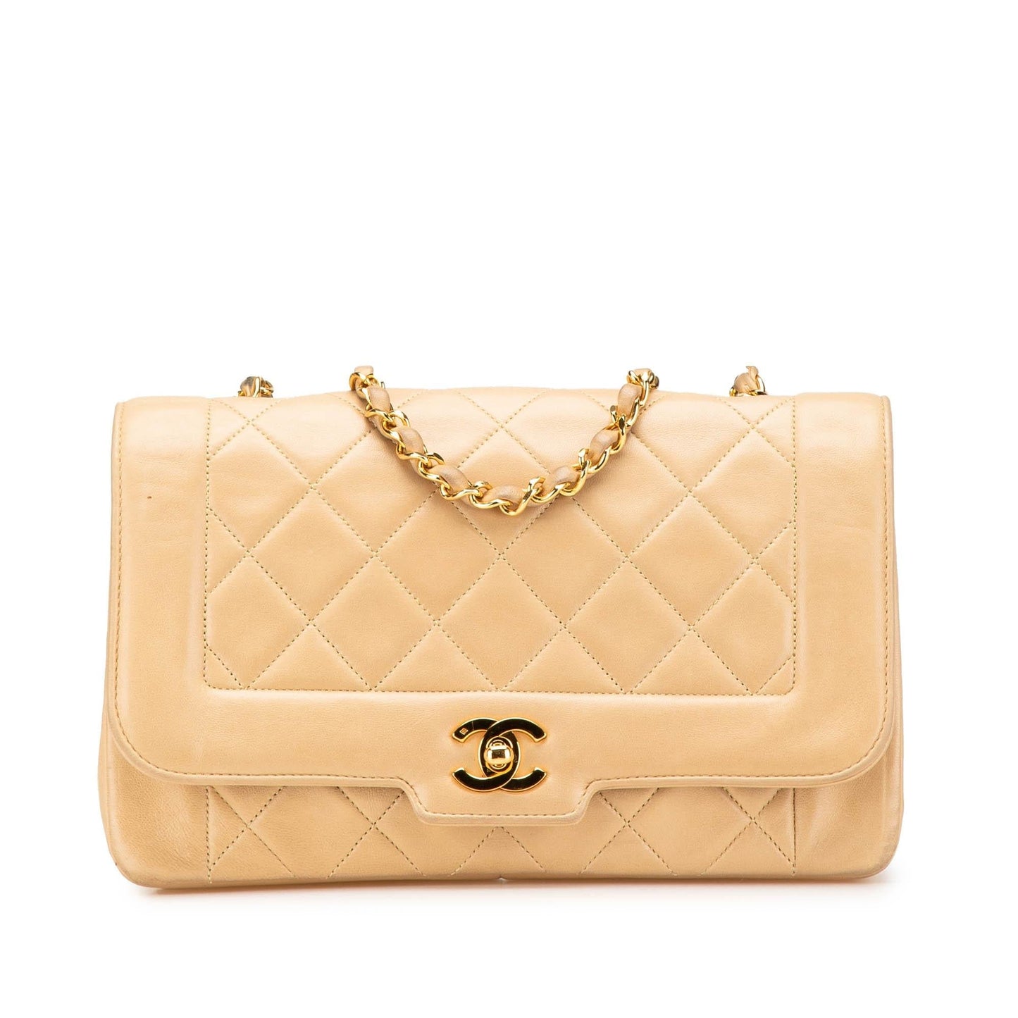 Chanel Lambskin Diana Full Flap Handbag Flap 1
