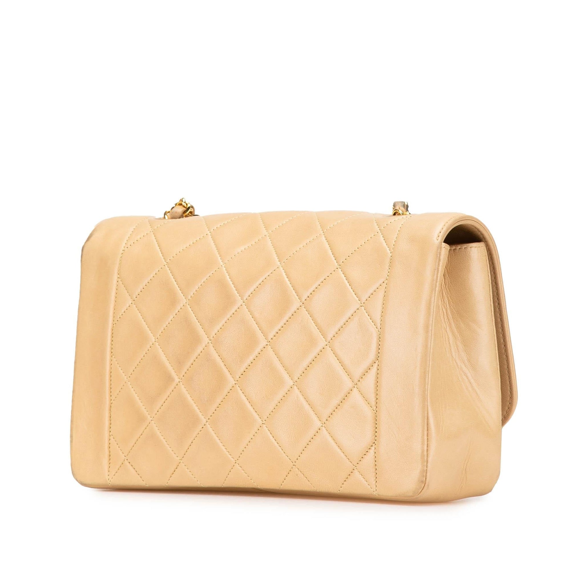 Chanel Lambskin Diana Full Flap Handbag Flap 1