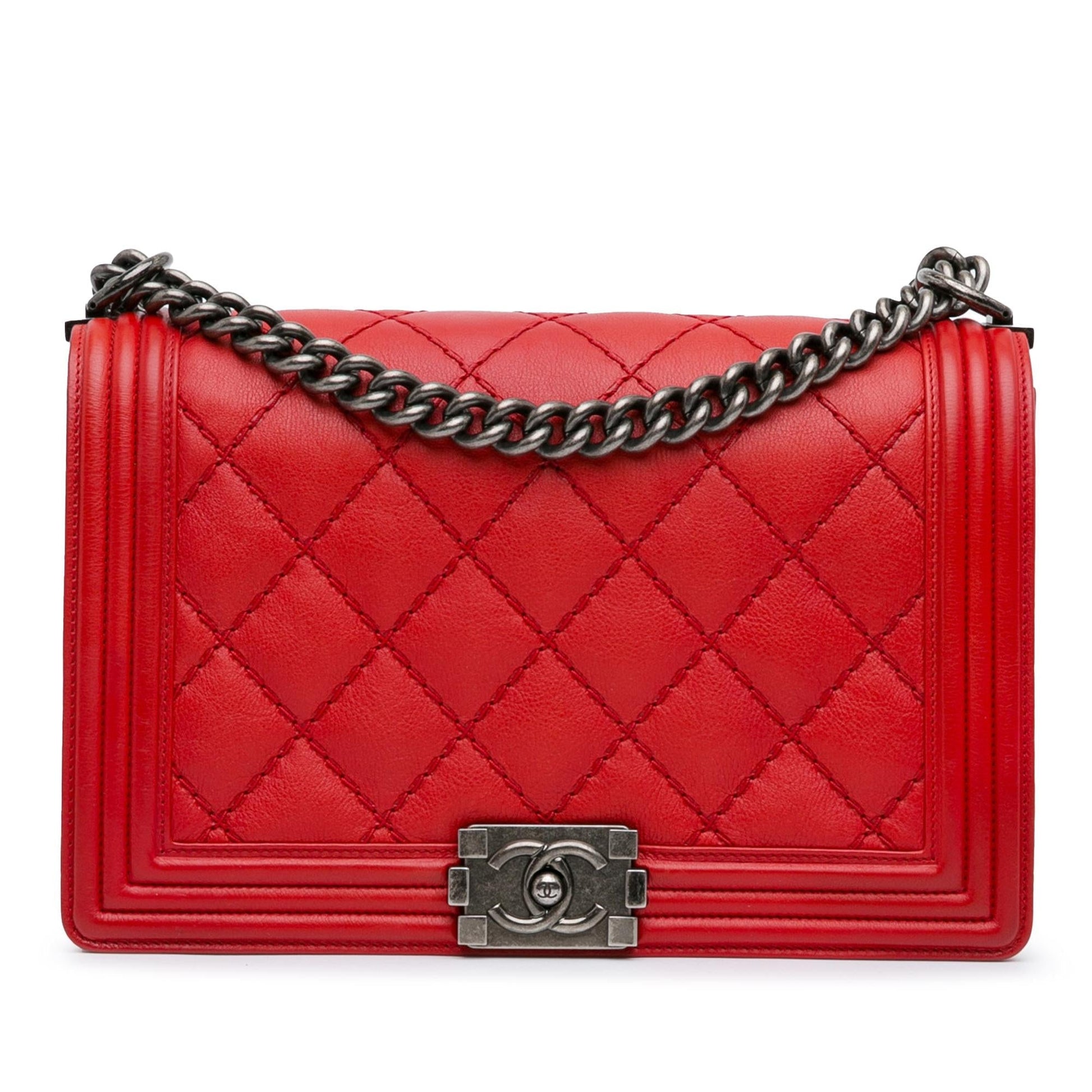 Chanel Lambskin Double Stitch Boy Flap SHG-HDDAJQ Handbag