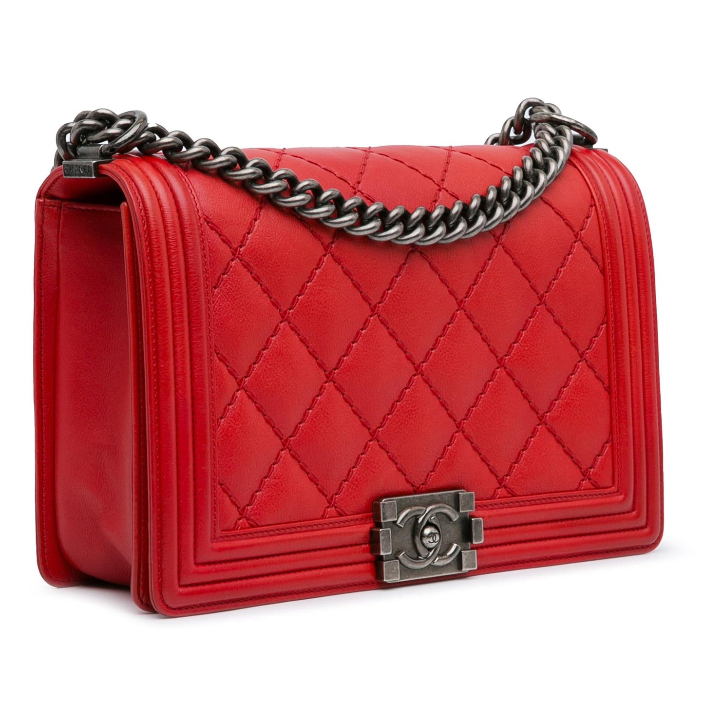 Chanel Lambskin Double Stitch Boy Flap SHG-HDDAJQ Handbag