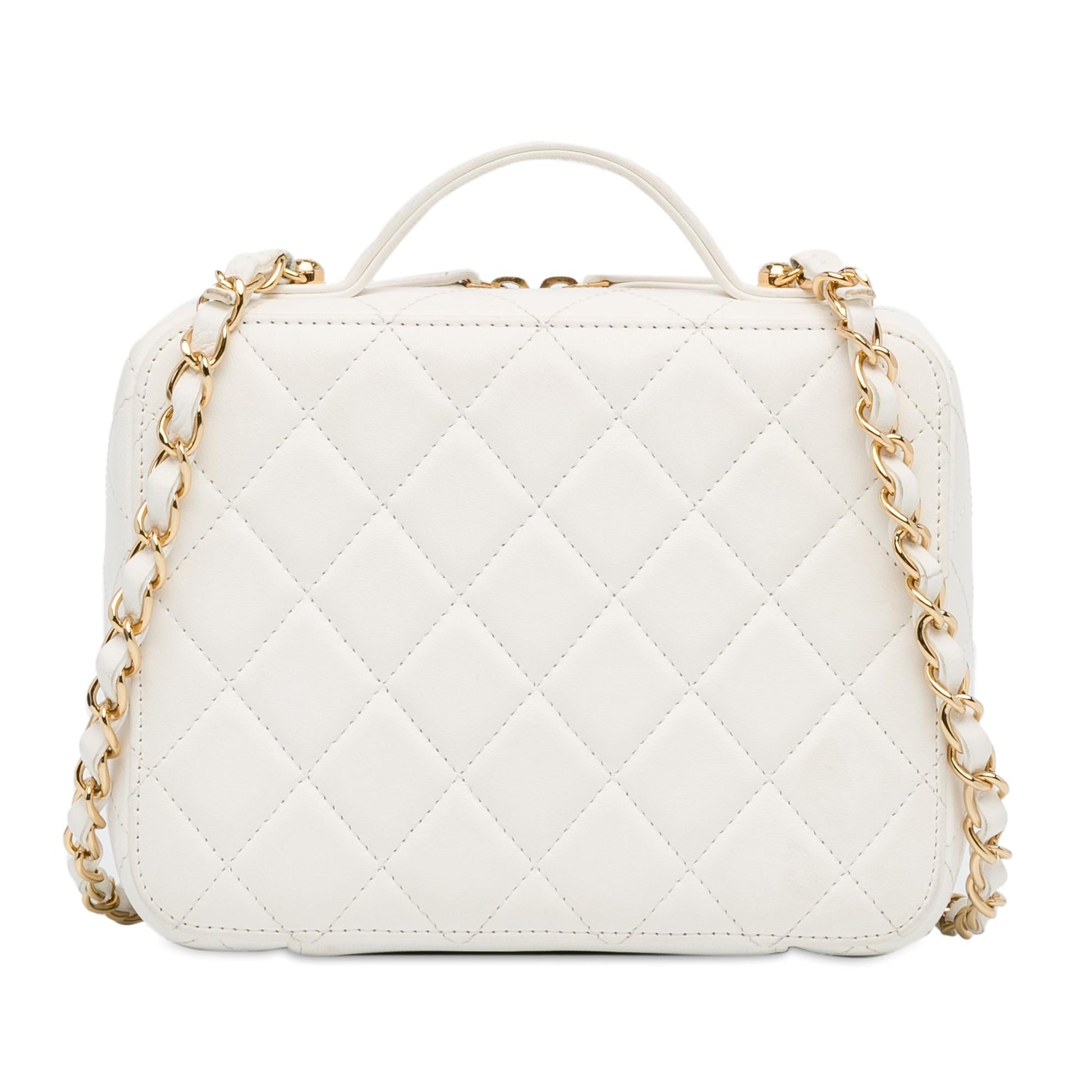 Chanel Medium Lambskin Golden Plate Vanity Case (Shg-C6Szil) Bag