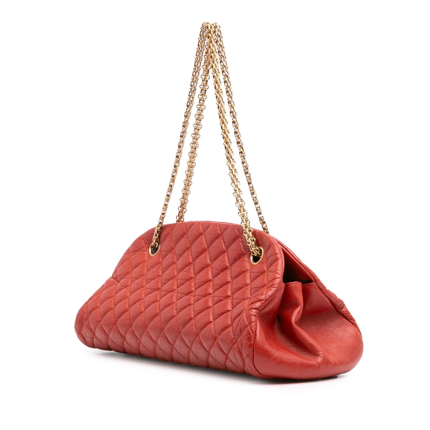 Chanel Lambskin Just Mademoiselle Bowling Handbag