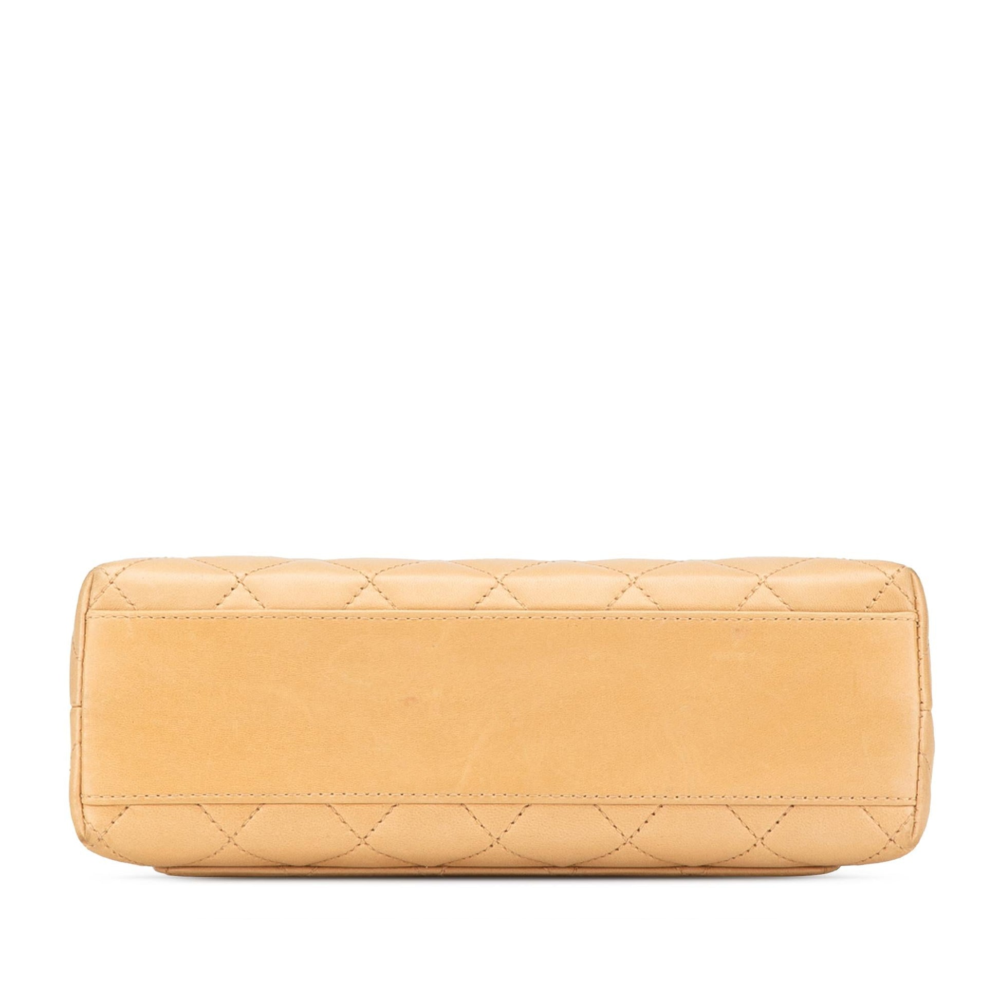 Chanel Lambskin Kelly Top Handle Handbag Handle Bag