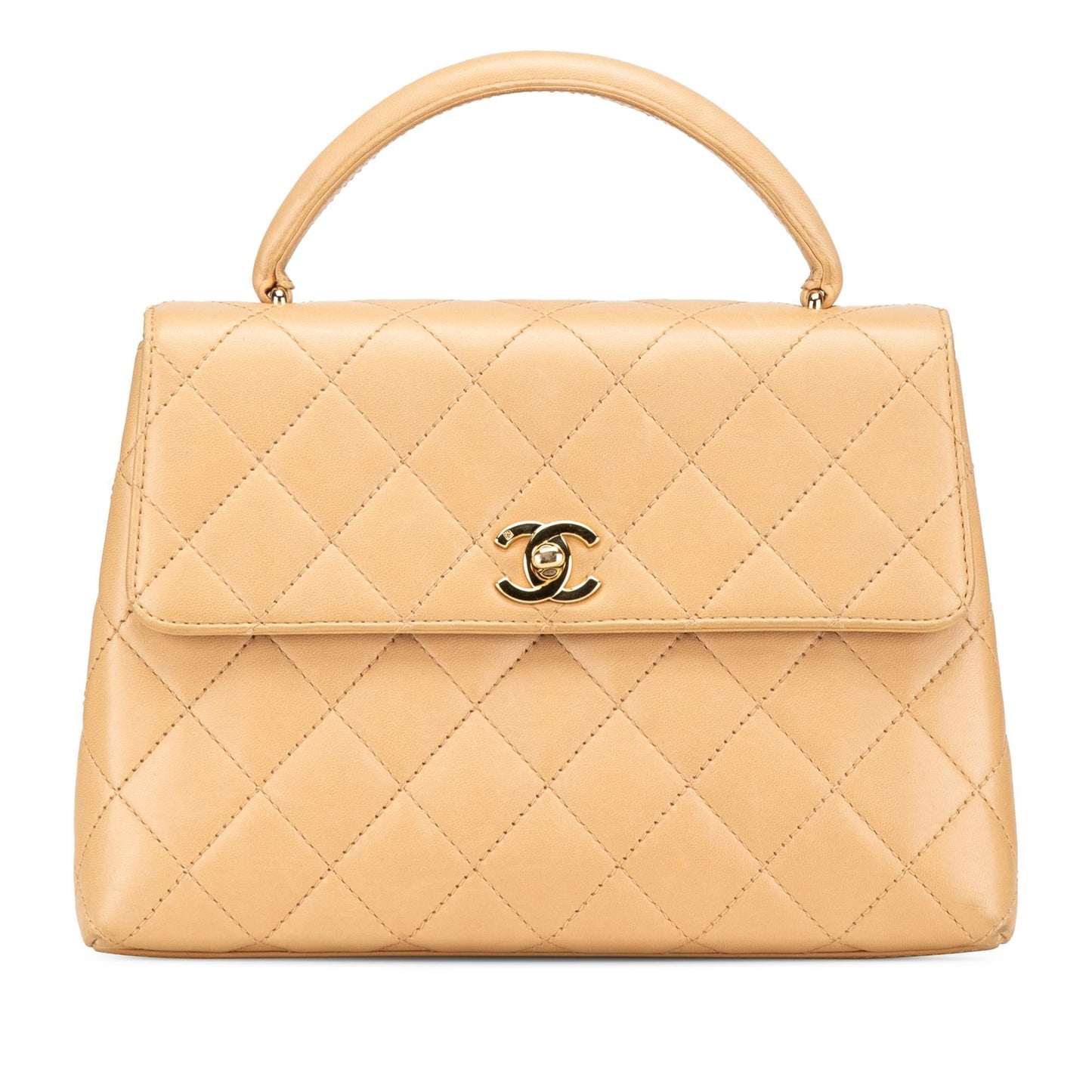 Chanel Lambskin Kelly Top Handle Handbag Handle Bag