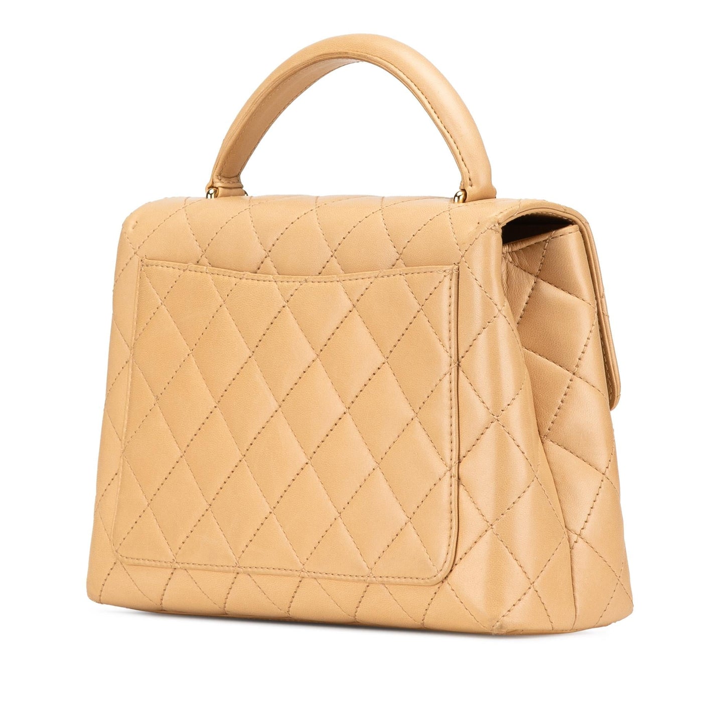 Chanel Lambskin Kelly Top Handle Handbag Handle Bag