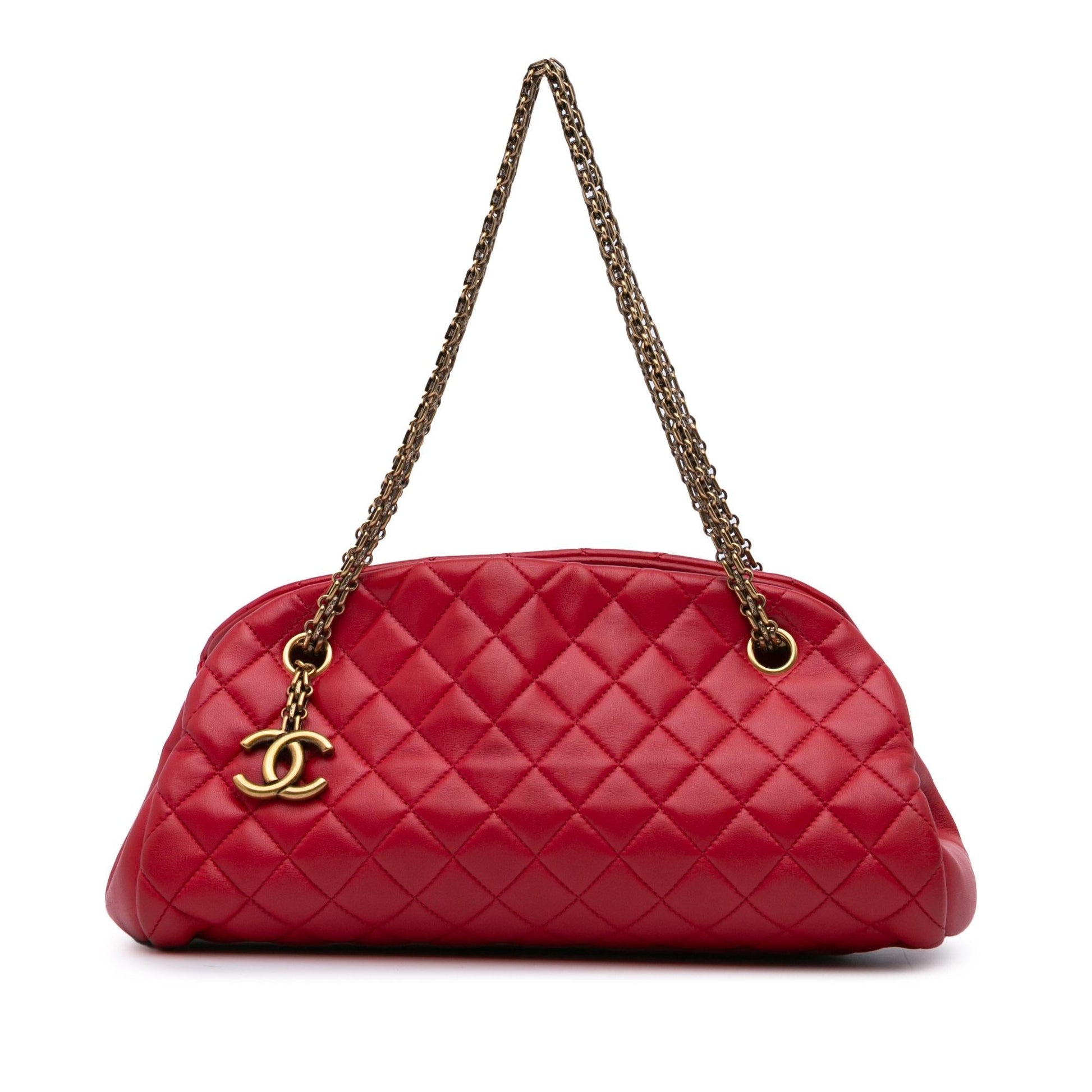 Chanel Lambskin Mademoiselle Bowling Handbag