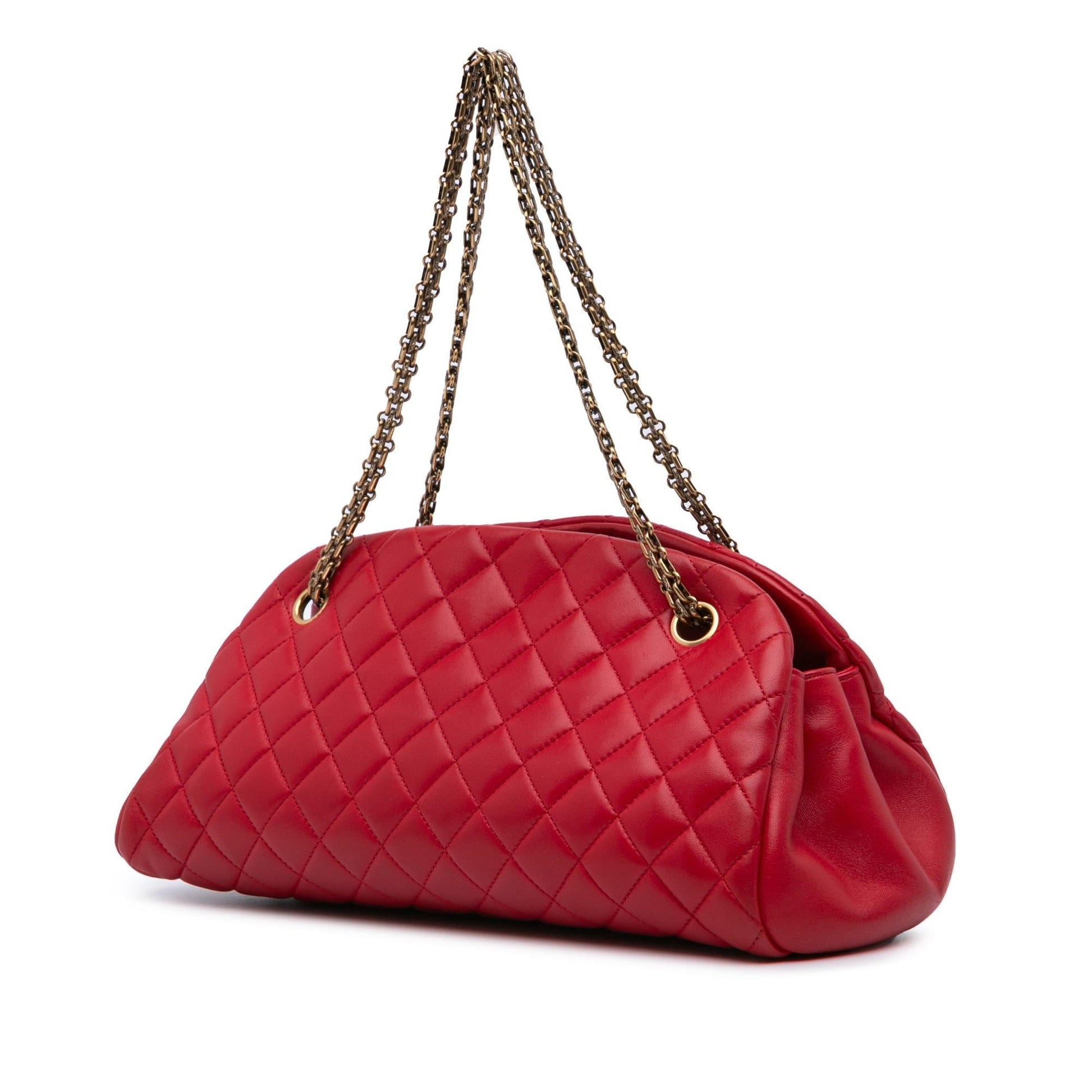 Chanel Lambskin Mademoiselle Bowling Handbag