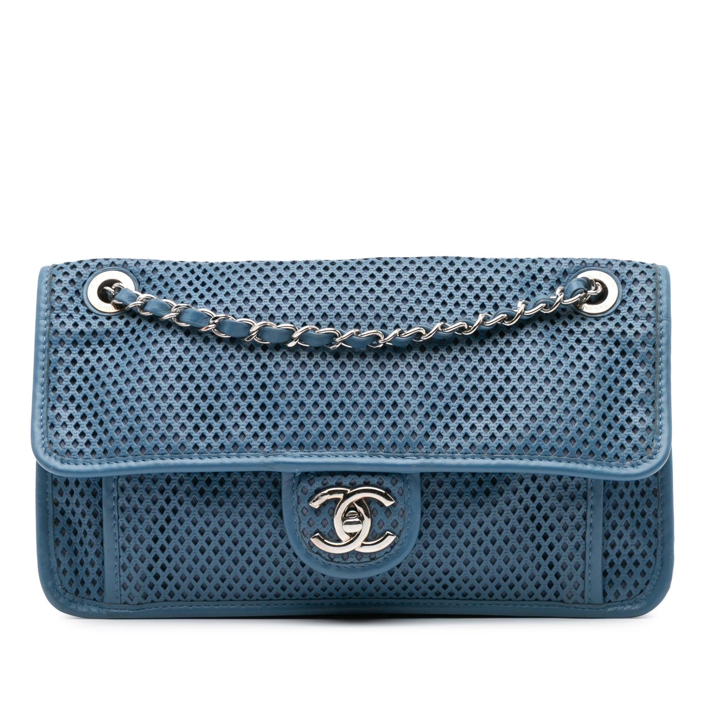 Chanel Lambskin Perforated Up Air Flap Handbag
