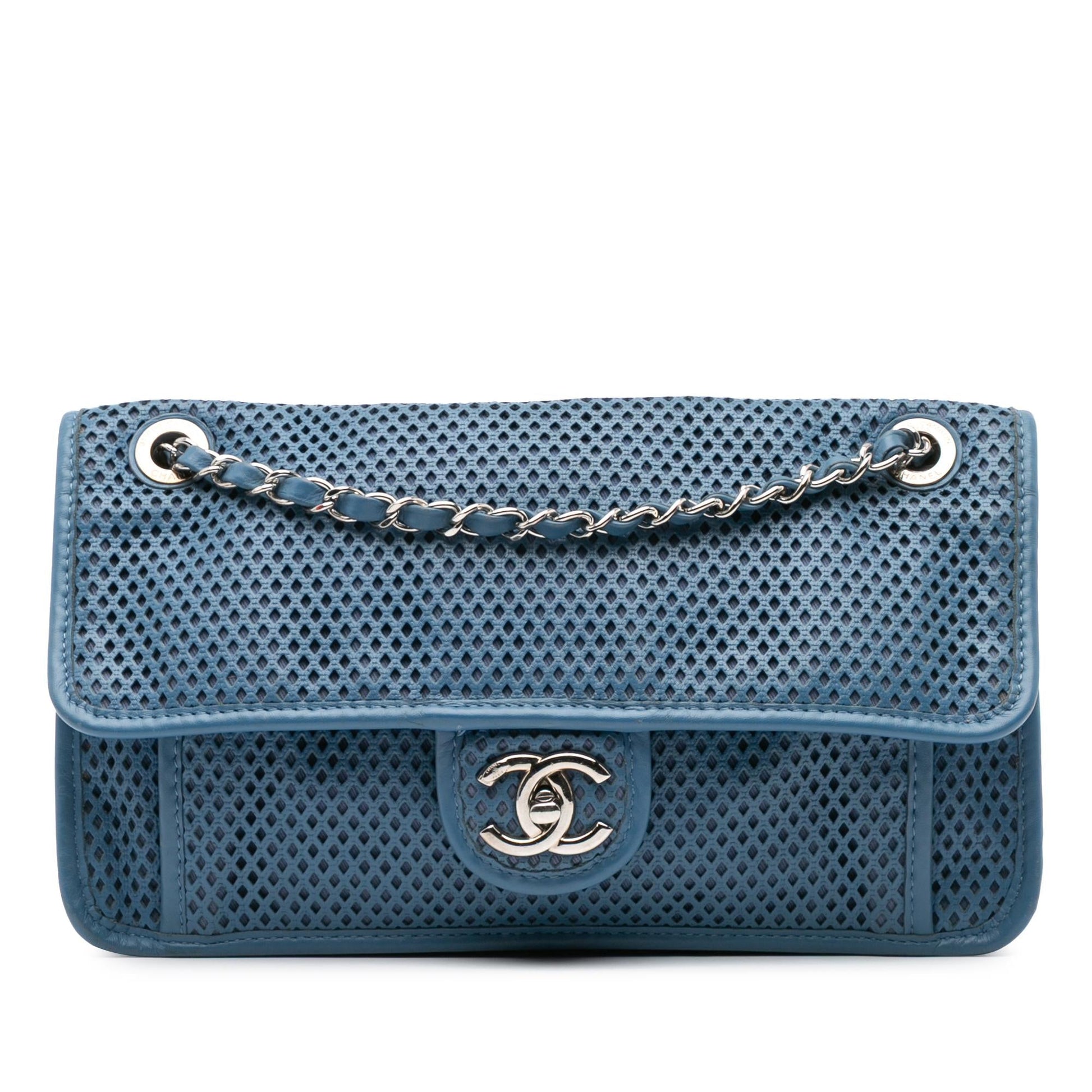 Chanel Lambskin Perforated Up Air Flap Handbag