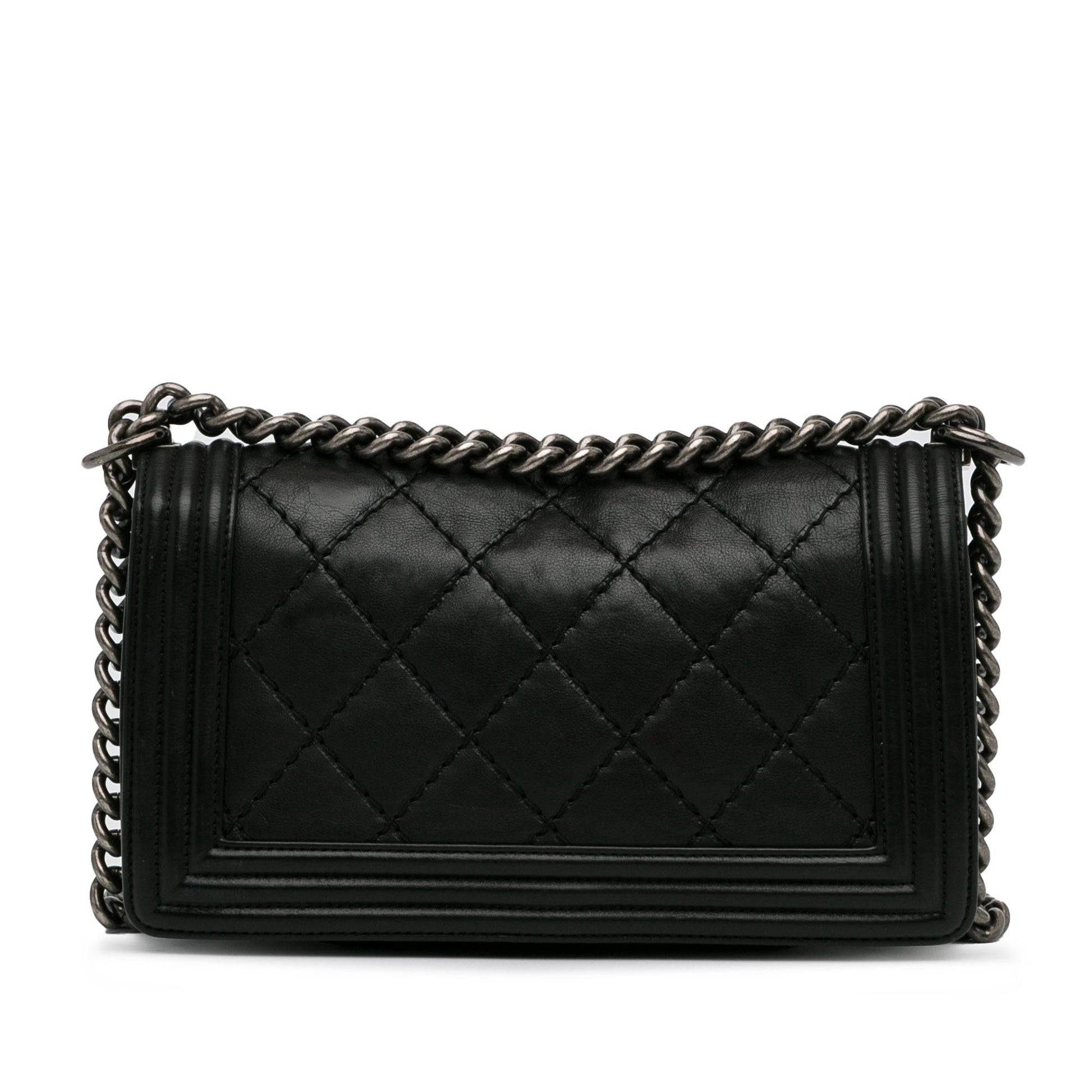 Chanel Lambskin Stitch It Boy Flap SHG-QrNhc7 Handbag
