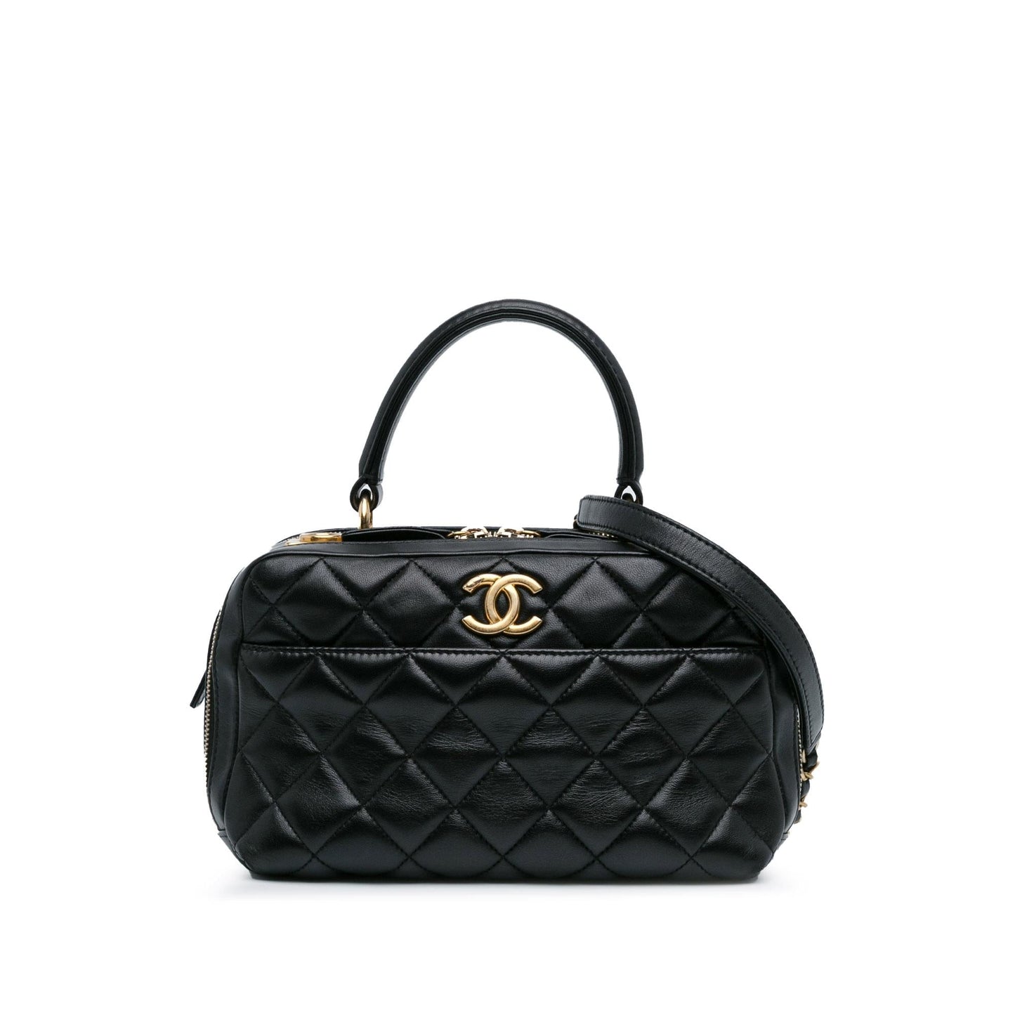 Chanel Lambskin Trendy CC Bowling Bag (SHG-JD ) Denim Mini Jewelry