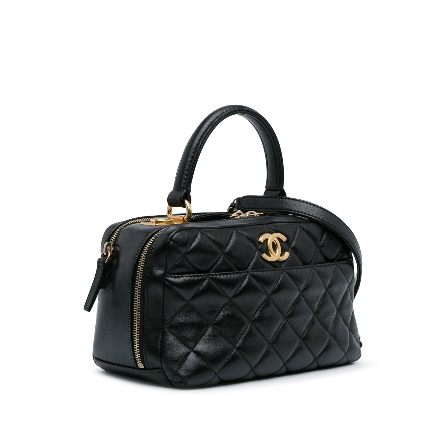 Chanel Medium Lambskin Trendy CC Bowling Bag (SHG-JD Y3)