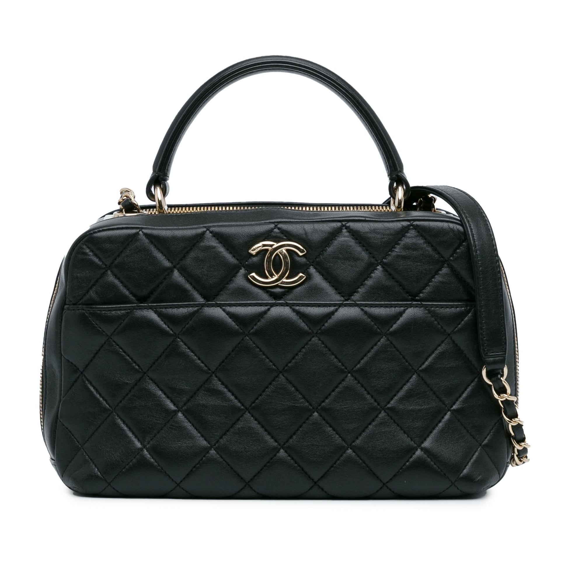 Chanel Lambskin Trendy CC Bowling SHG-6zNdDE Handbag