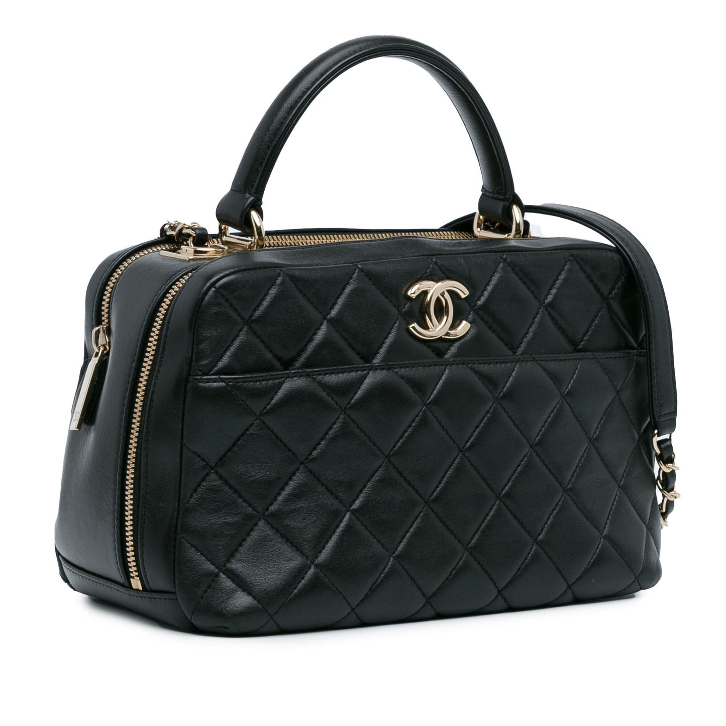 Chanel Lambskin Trendy CC Bowling SHG-6zNdDE Handbag