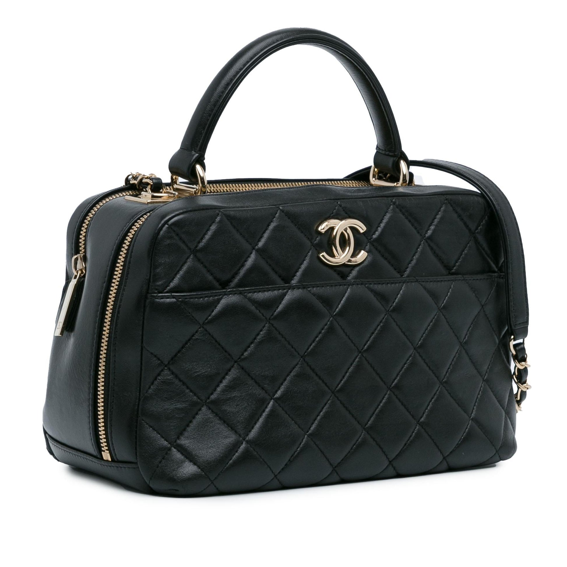 Chanel Lambskin Trendy CC Bowling SHG-6zNdDE Handbag
