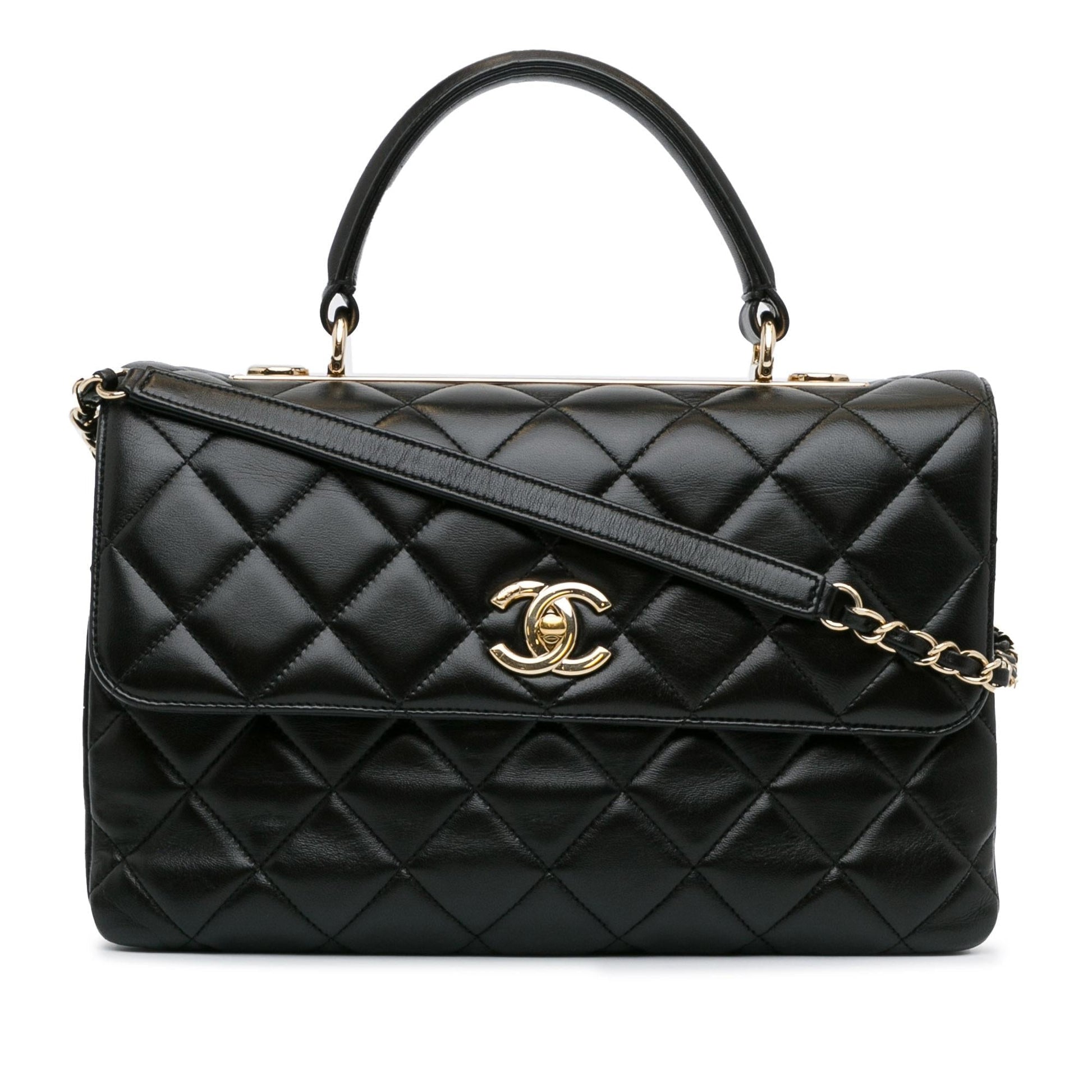 Chanel Lambskin Trendy Flap SHG-aGHkQx Handbag
