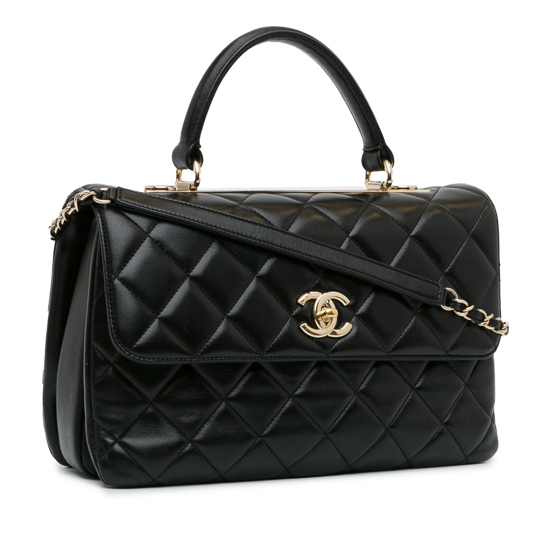 Chanel Lambskin Trendy Flap SHG-aGHkQx Handbag