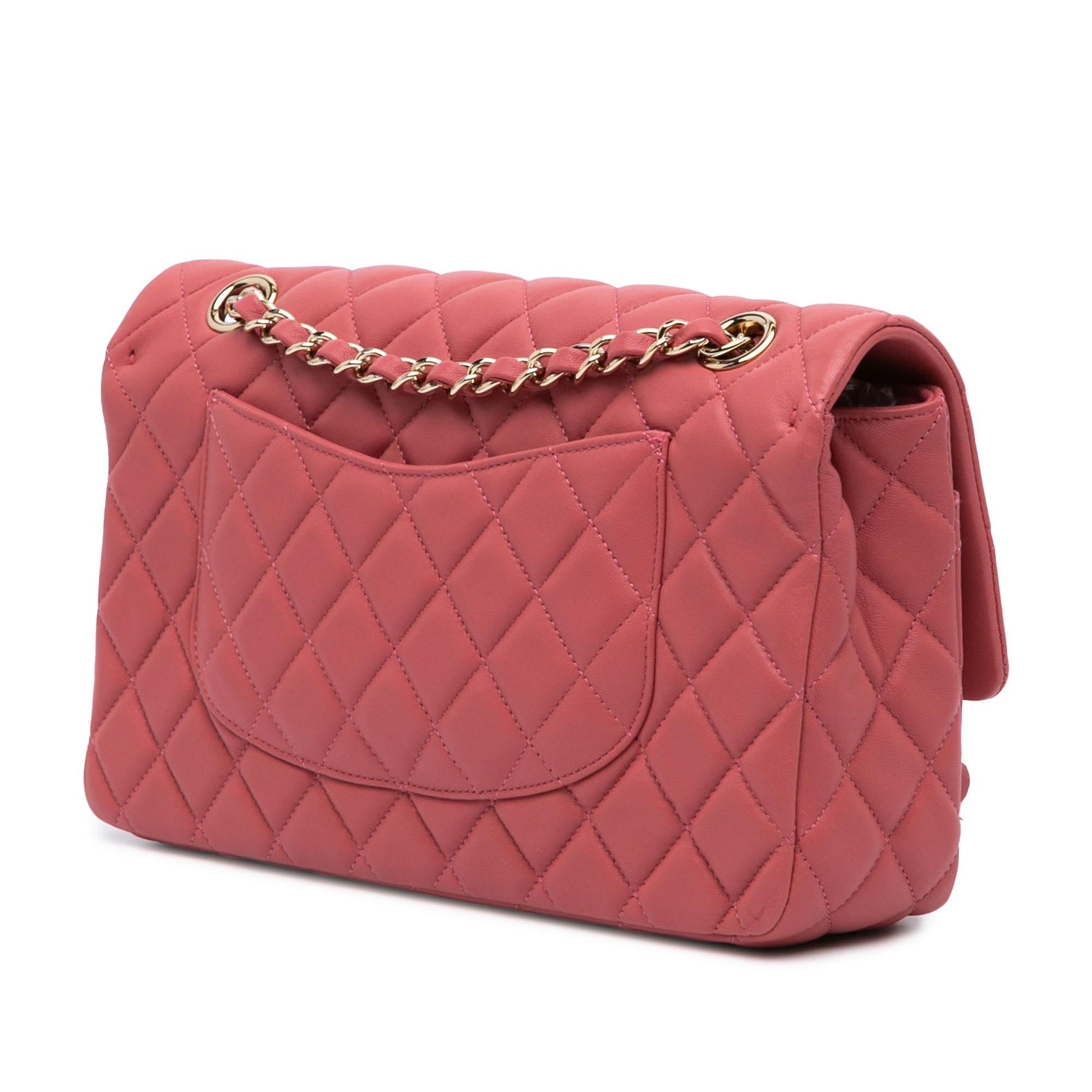 Chanel Lambskin Valentine Heart Charms Single Flap Key Chain