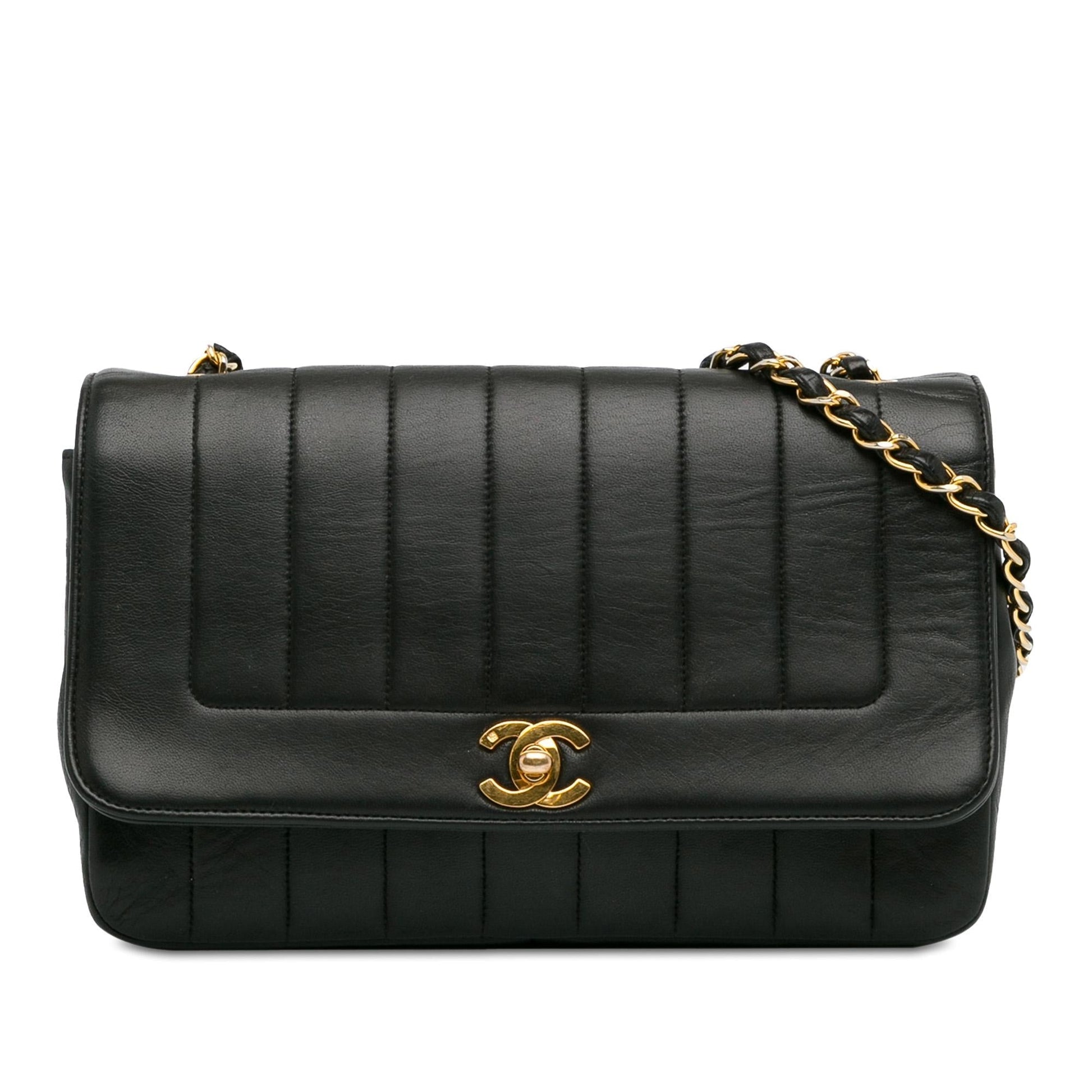 Chanel Lambskin Vertical Border Flap SHG-9mygPC Handbag