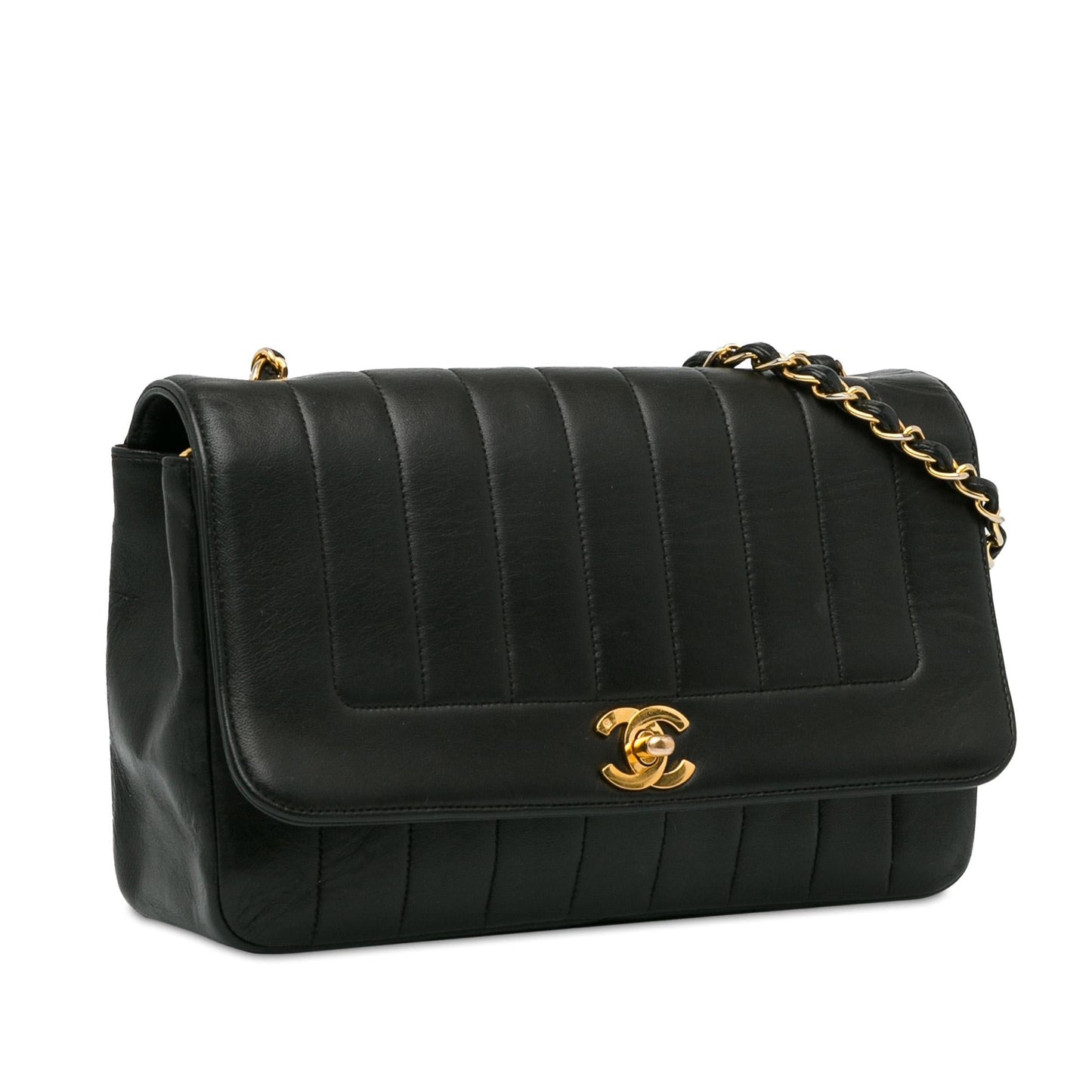 Chanel Lambskin Vertical Border Flap SHG-9mygPC Handbag