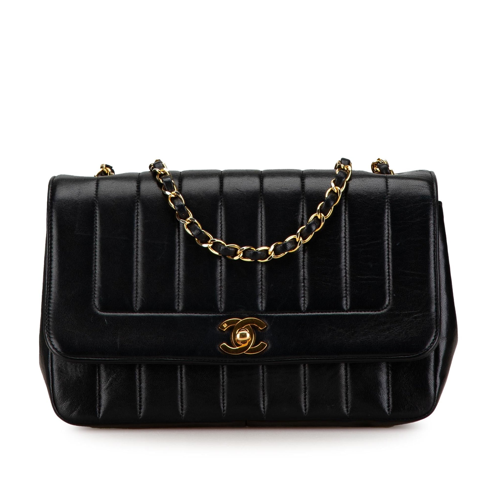 Chanel Lambskin Vertical Border Flap SHG-t5P50W Handbag