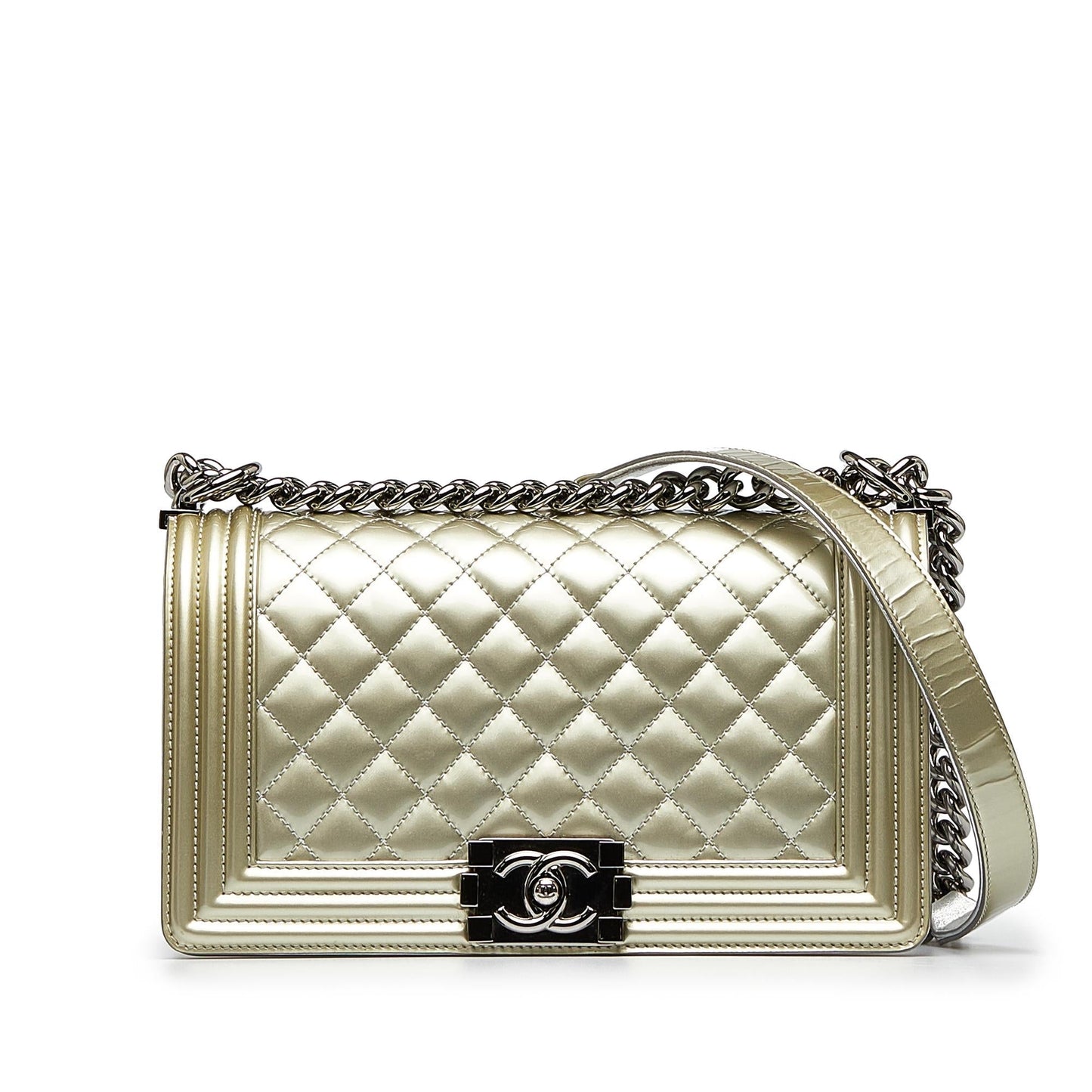 Chanel Matelasse Bicolor Boy Flap SHG-DtcdBd Handbag