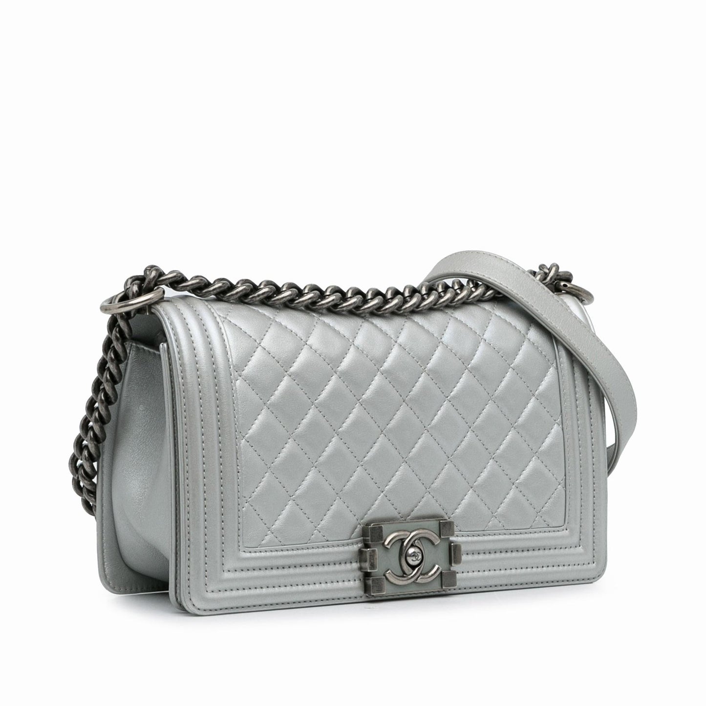 Chanel Medium Metallic Boy Flap (Shg-Xckeoz) Bag