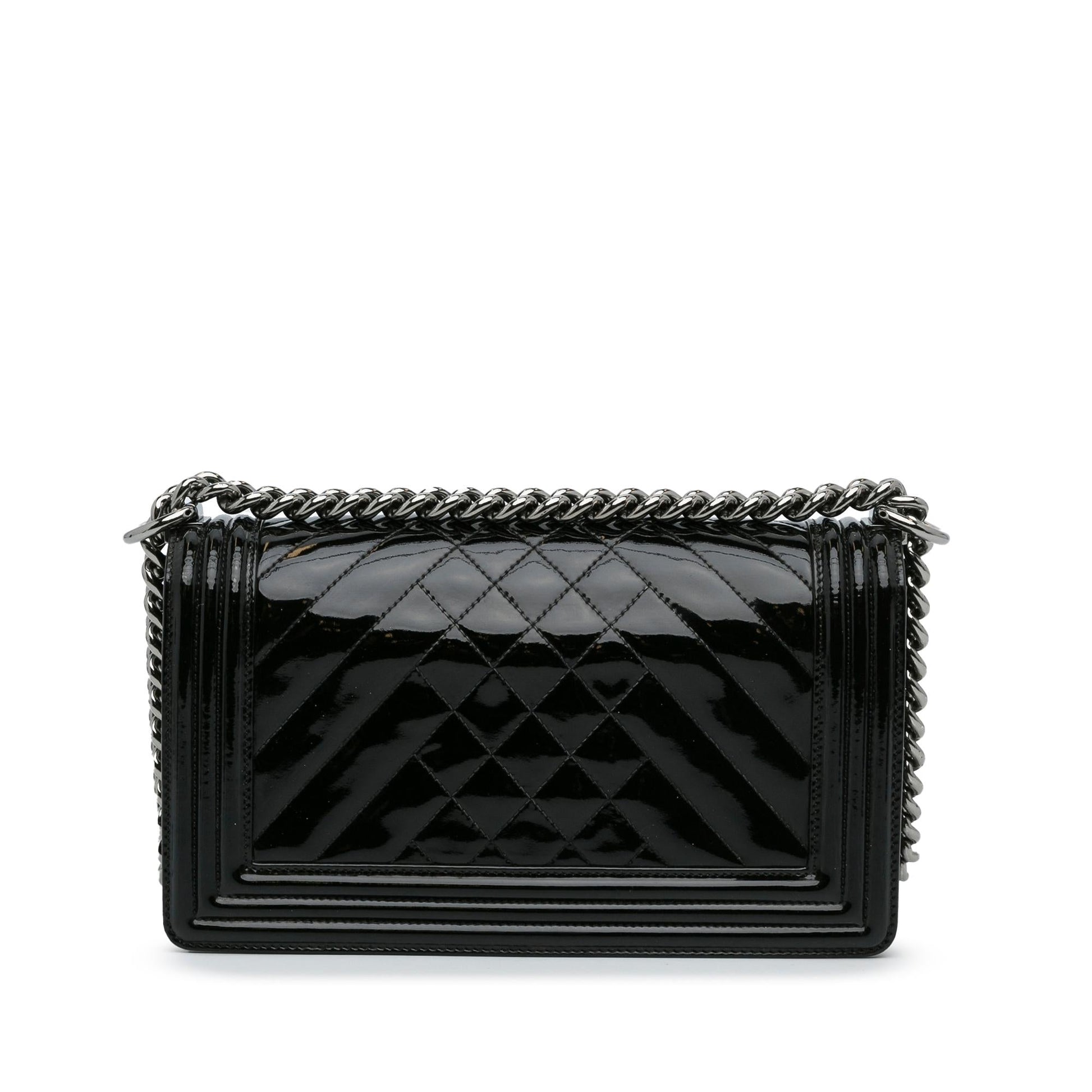 Chanel Patent Chevron Boy Flap SHG-vpSXfu Handbag